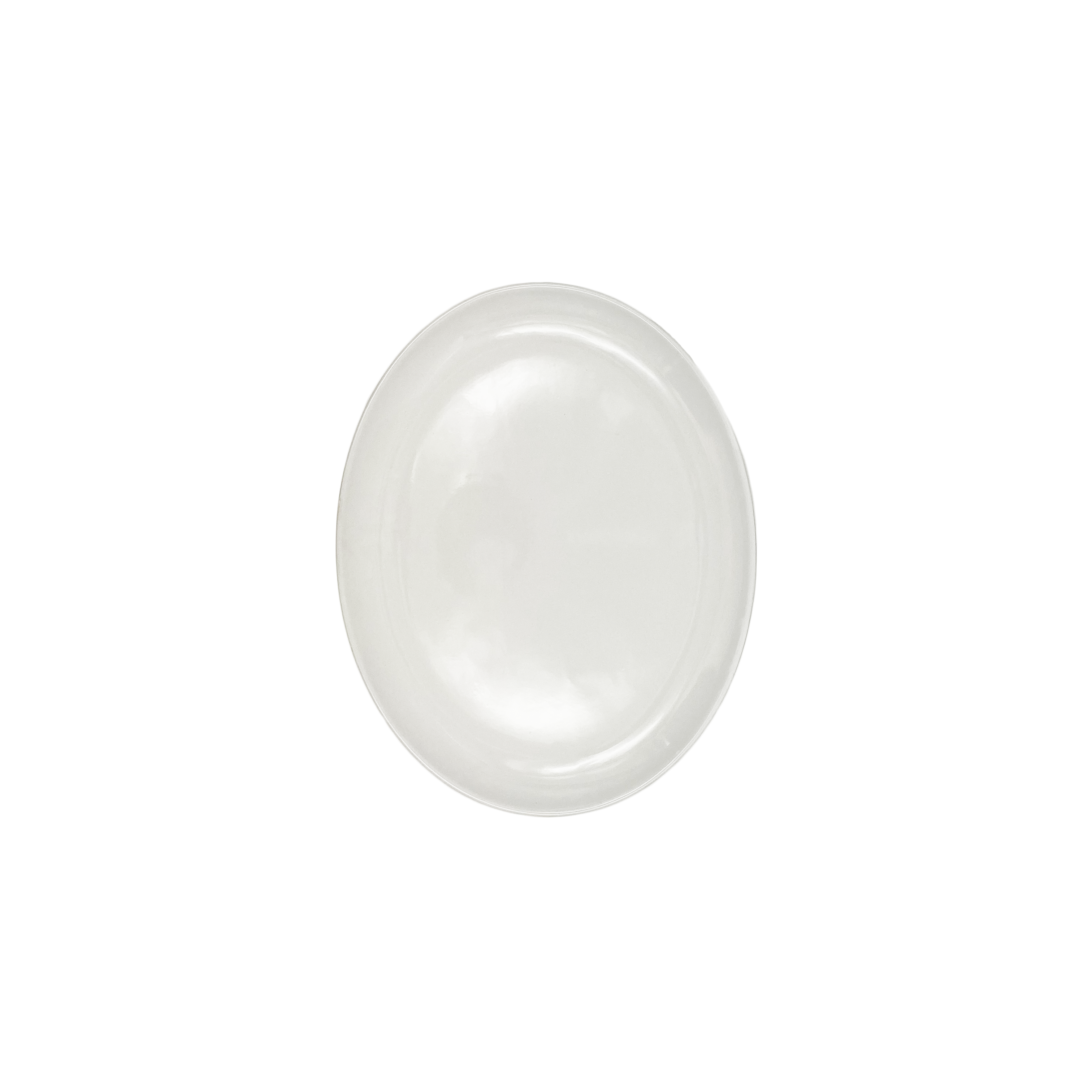 Shell Bisque Medium Oval Plate- White- Set of 4
