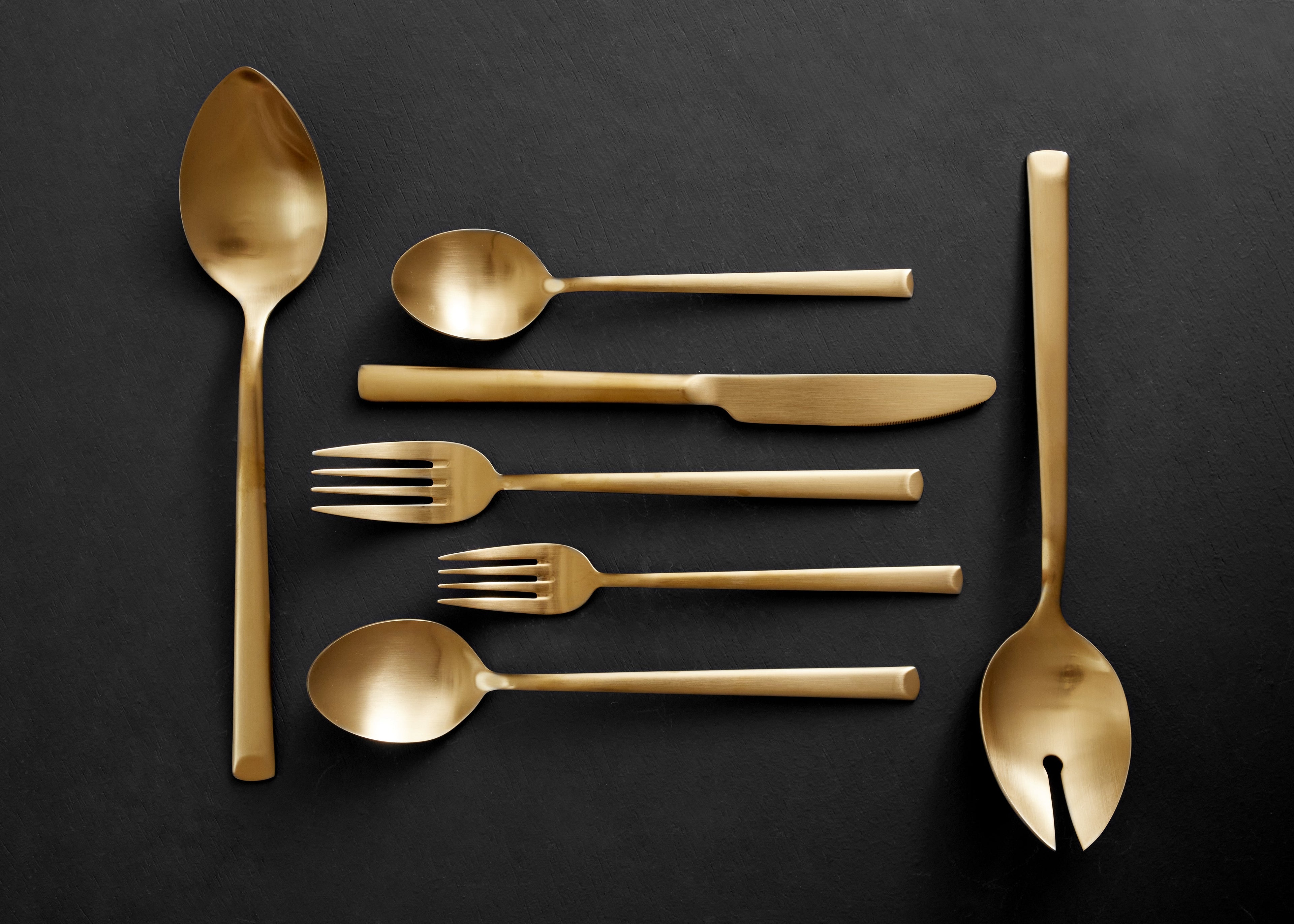 Ellsworth 5-Piece Cutlery Set in Matte Gold