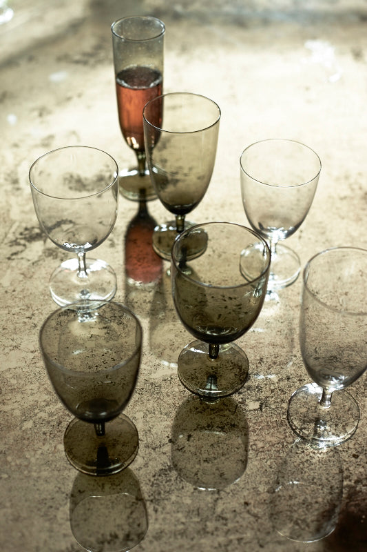 Amwell Champagne Glass in Clear- Set of 4