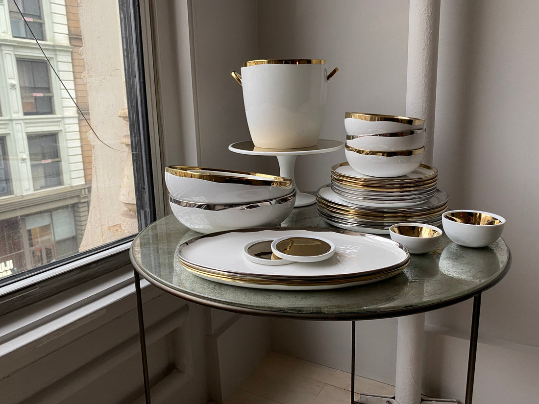 Dauville Platter in Gold