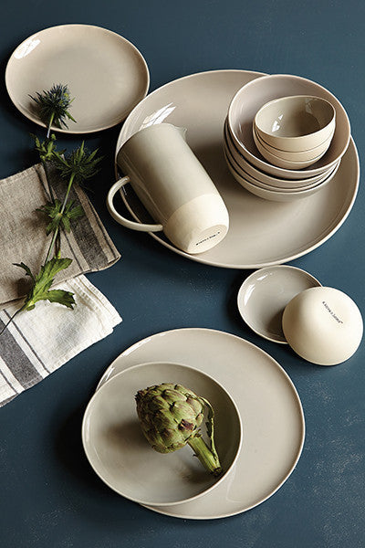 Shell Bisque Tidbit Plate Grey - Set of 4