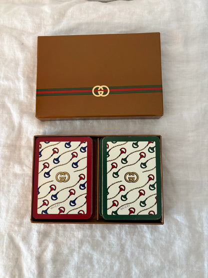 GUCCI 1980’s Vintage Poker Playing Cards in Box