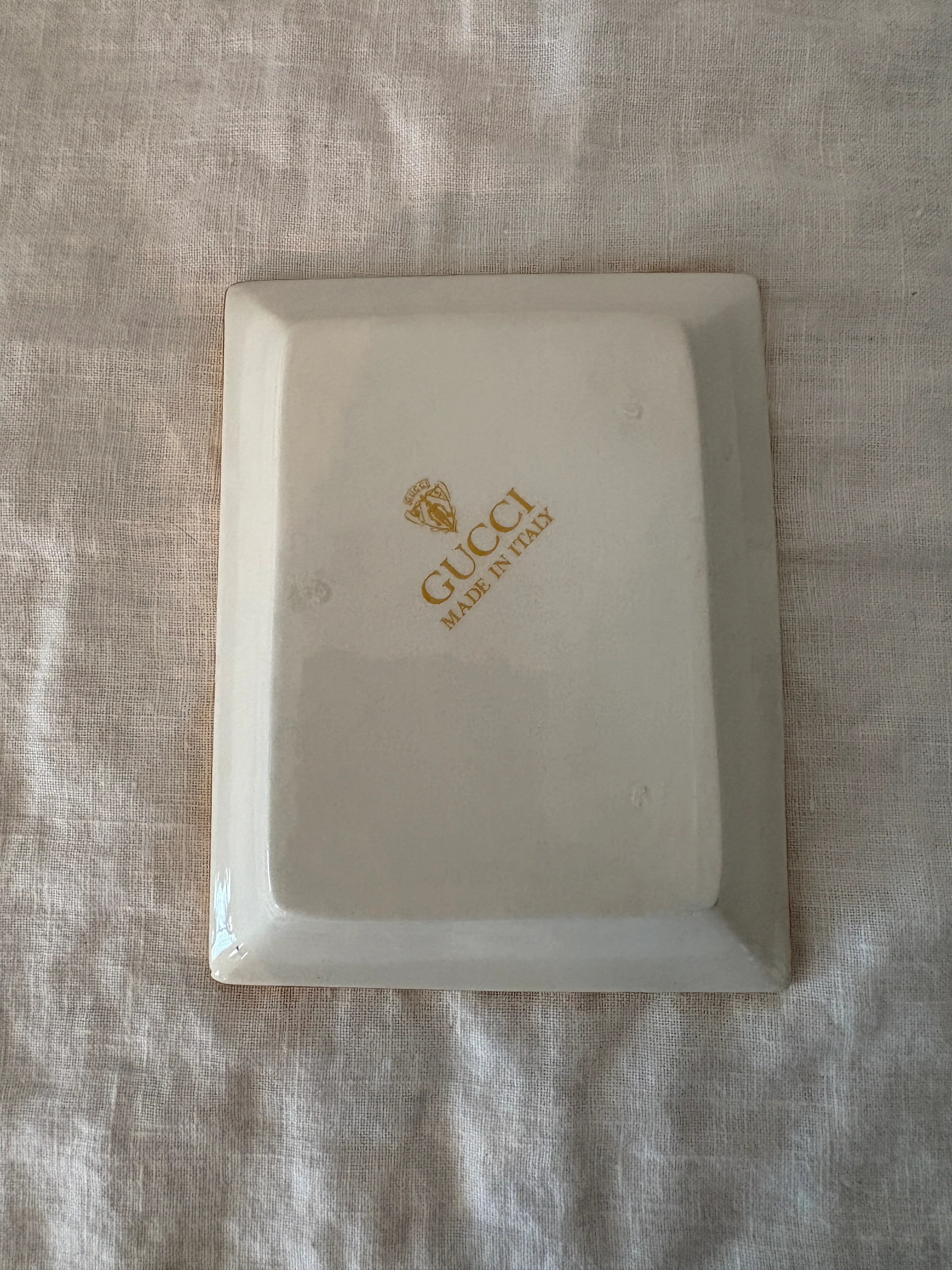 GUCCI 1980’s King of Diamonds Ceramic Trinket Dish