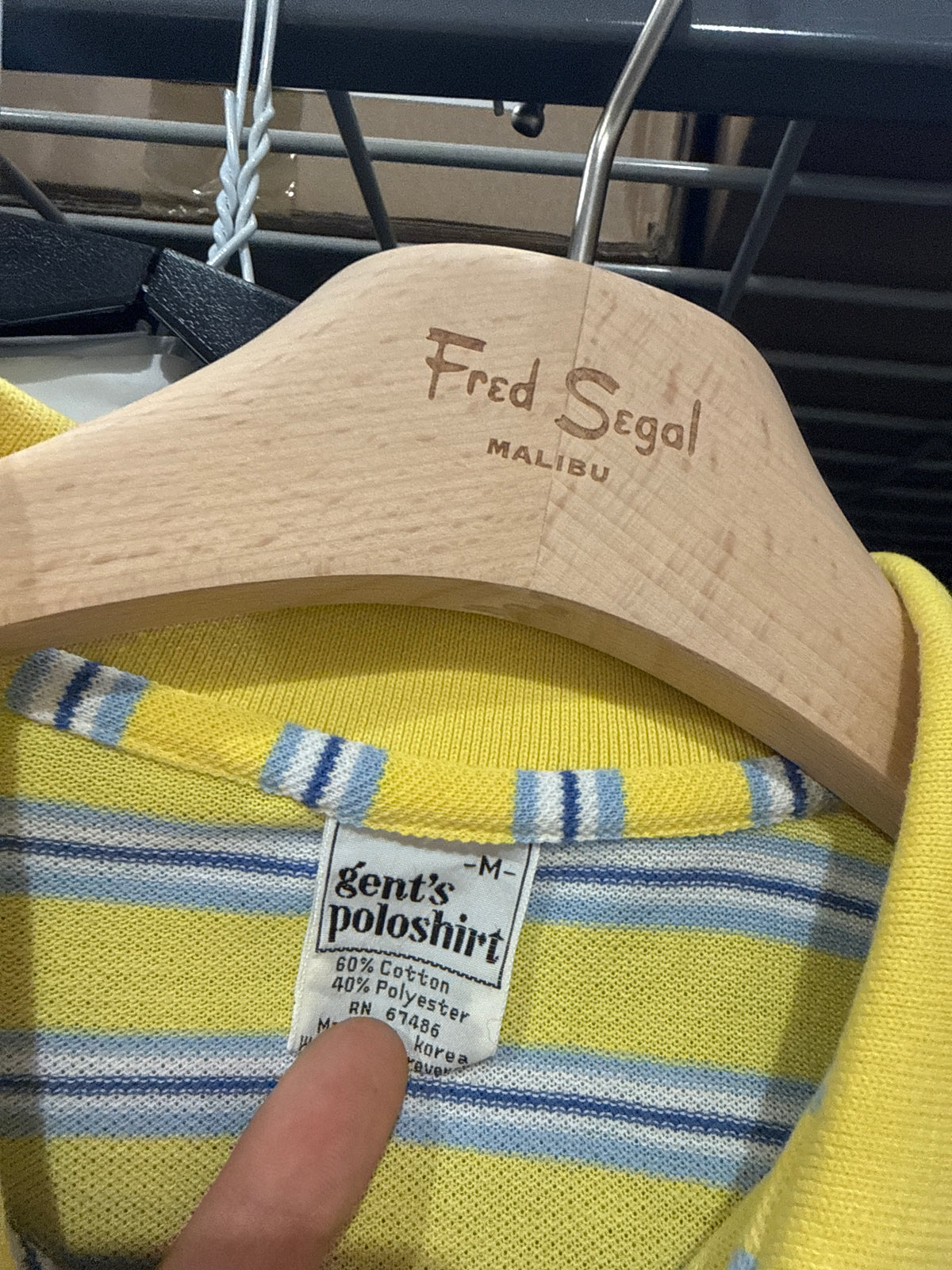1980’s Yellow/Blue Stripe Polo Shirt