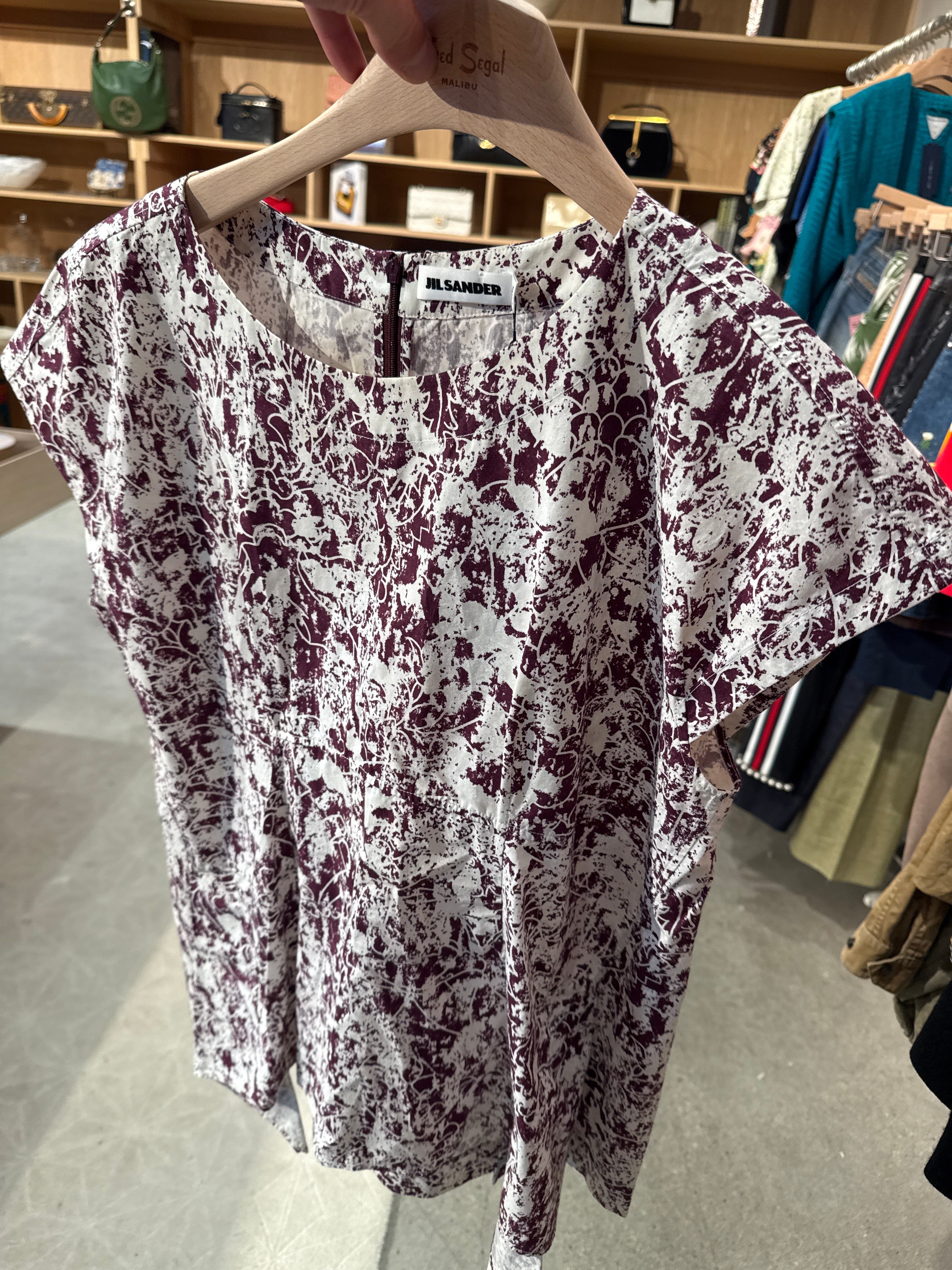 Jill Sander Purple/White Blouse