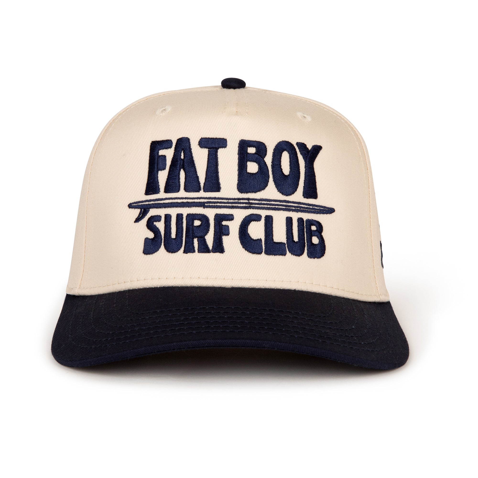 Apres Surf Embroidered Hat - Navy &amp; Natural