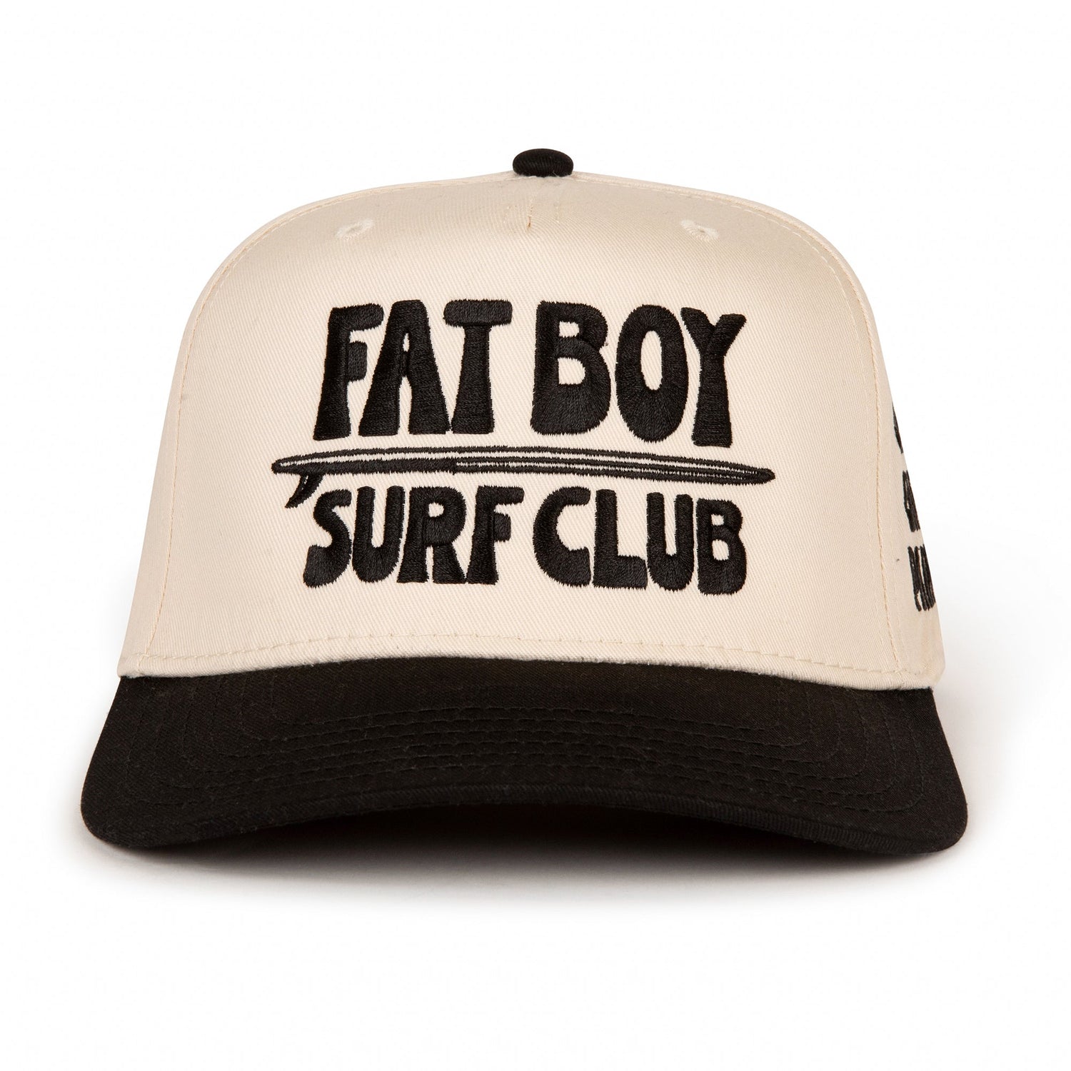 Apres Surf Embroidered Hat - Black &amp; Natural