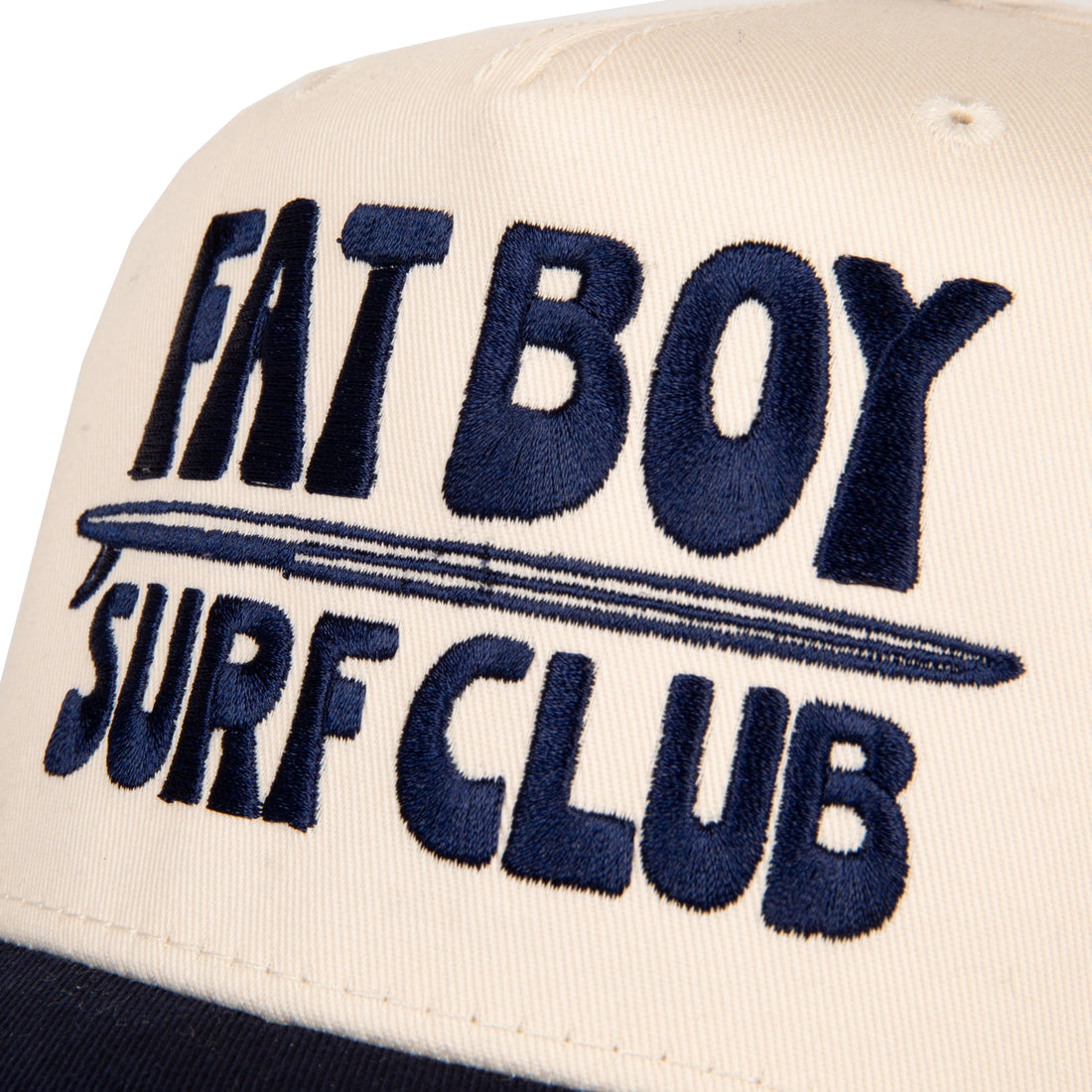Apres Surf Embroidered Hat - Navy &amp; Natural