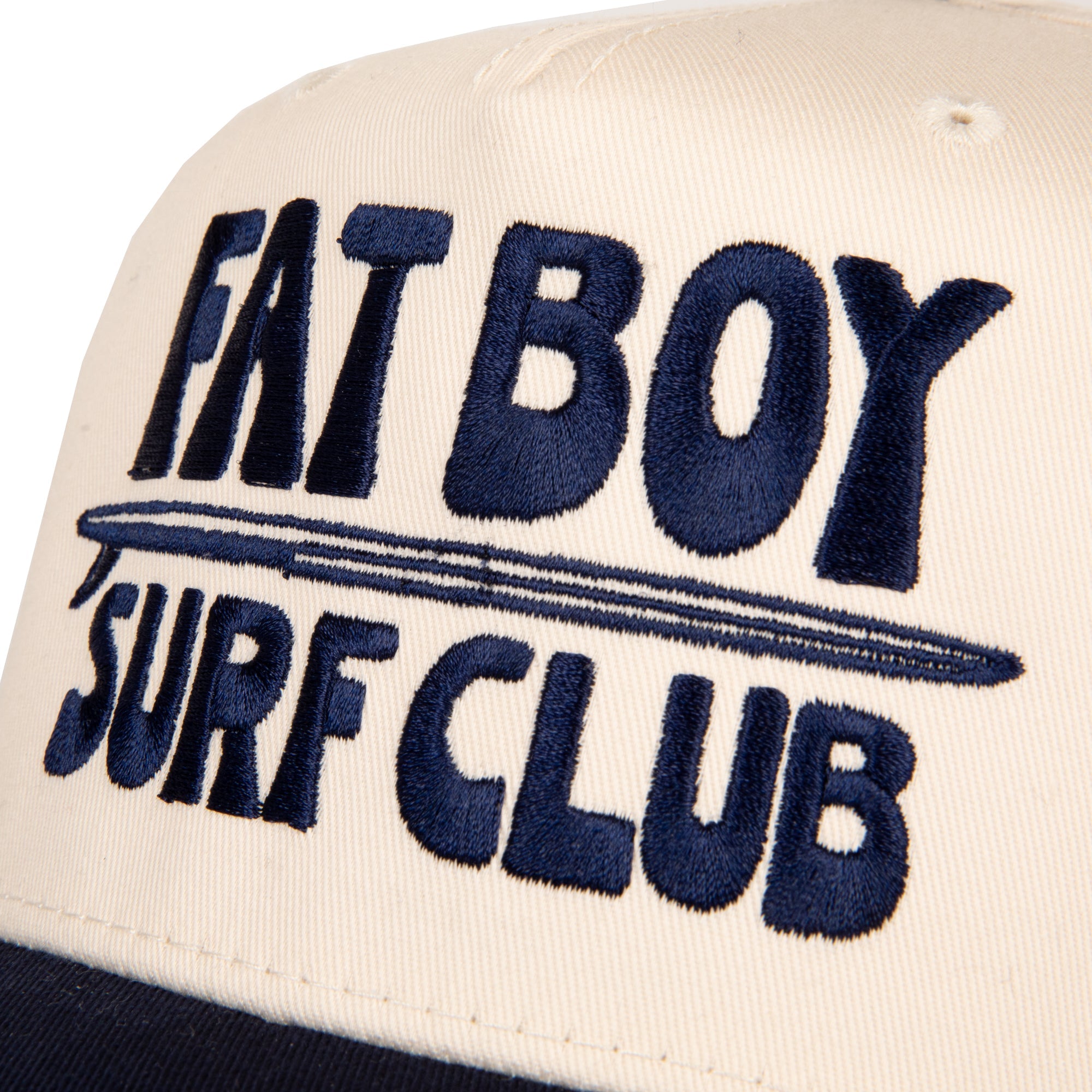 Apres Surf Embroidered Hat - Navy &amp; Natural
