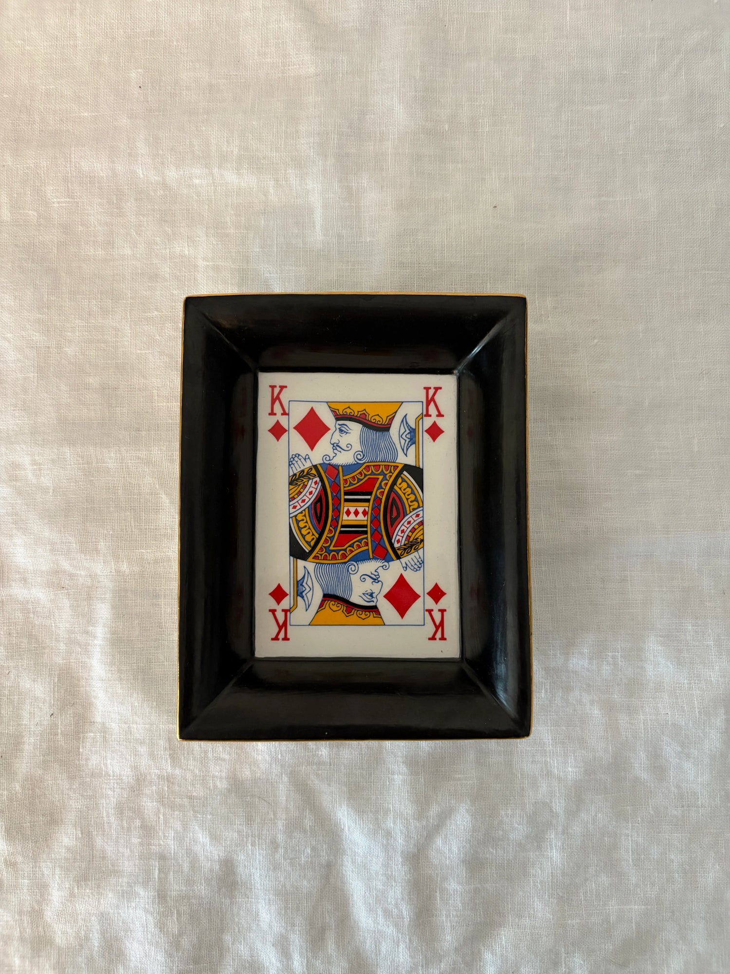 GUCCI 1980’s King of Diamonds Ceramic Trinket Dish