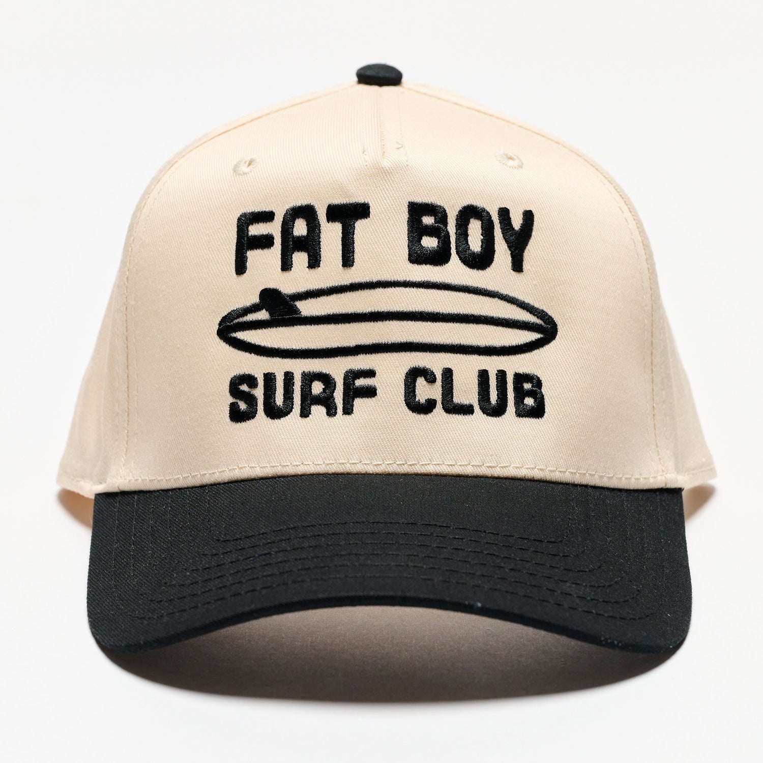 The Nose Rider Embroidered Hat - Black &amp; Natural