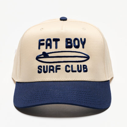 The Nose Rider Embroidered Hat - Navy &amp; Natural