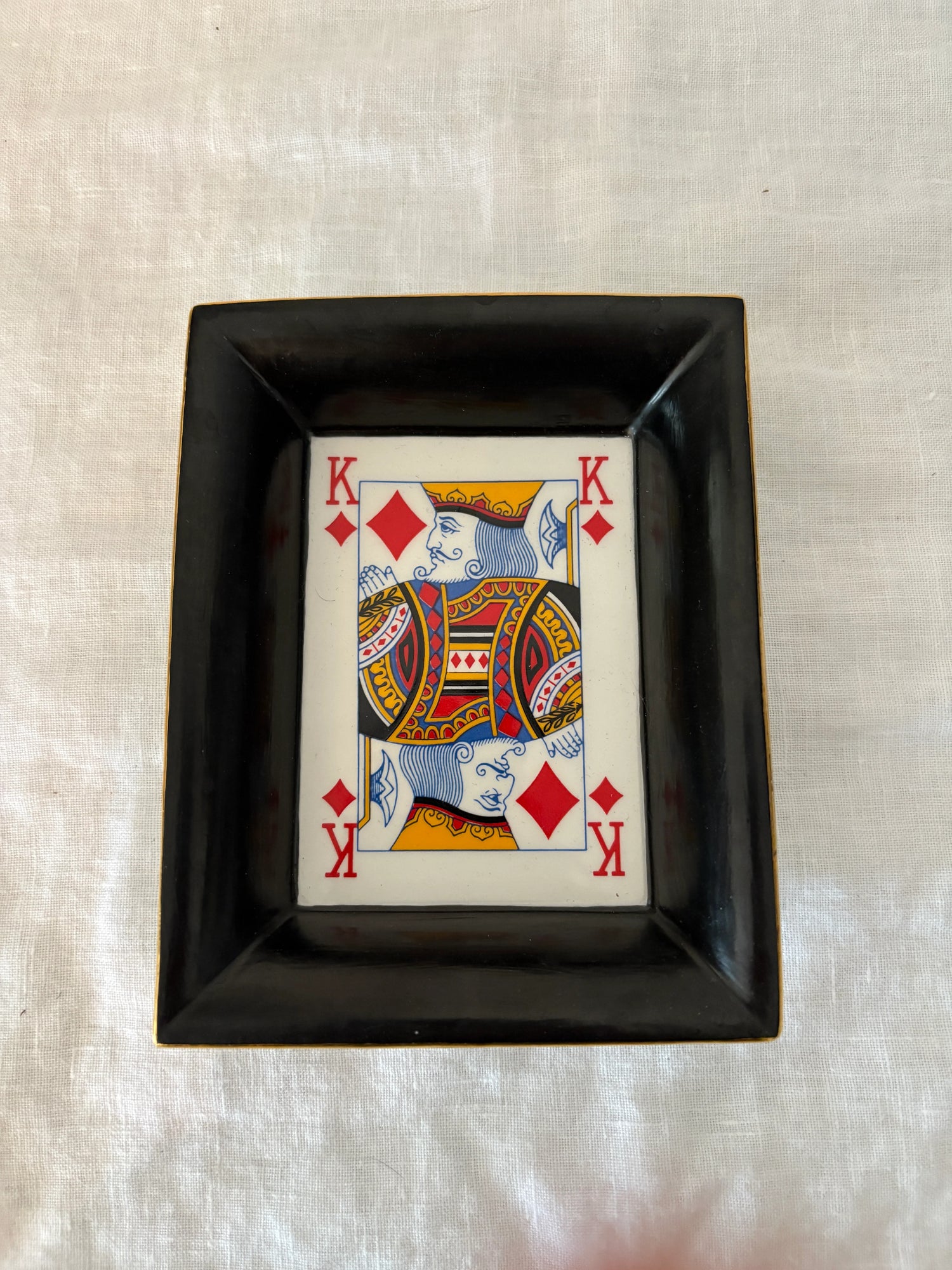 GUCCI 1980’s King of Diamonds Ceramic Trinket Dish