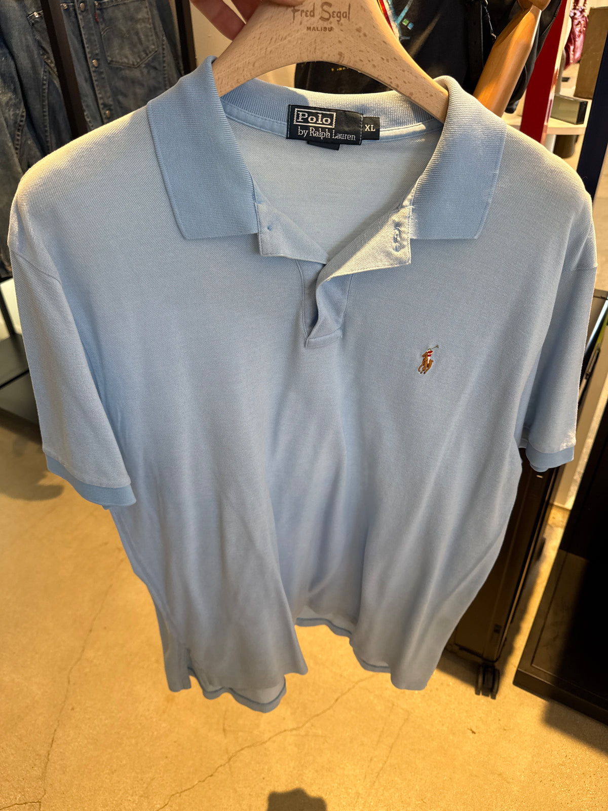 90’s Ralph Lauren Light Blue Polo