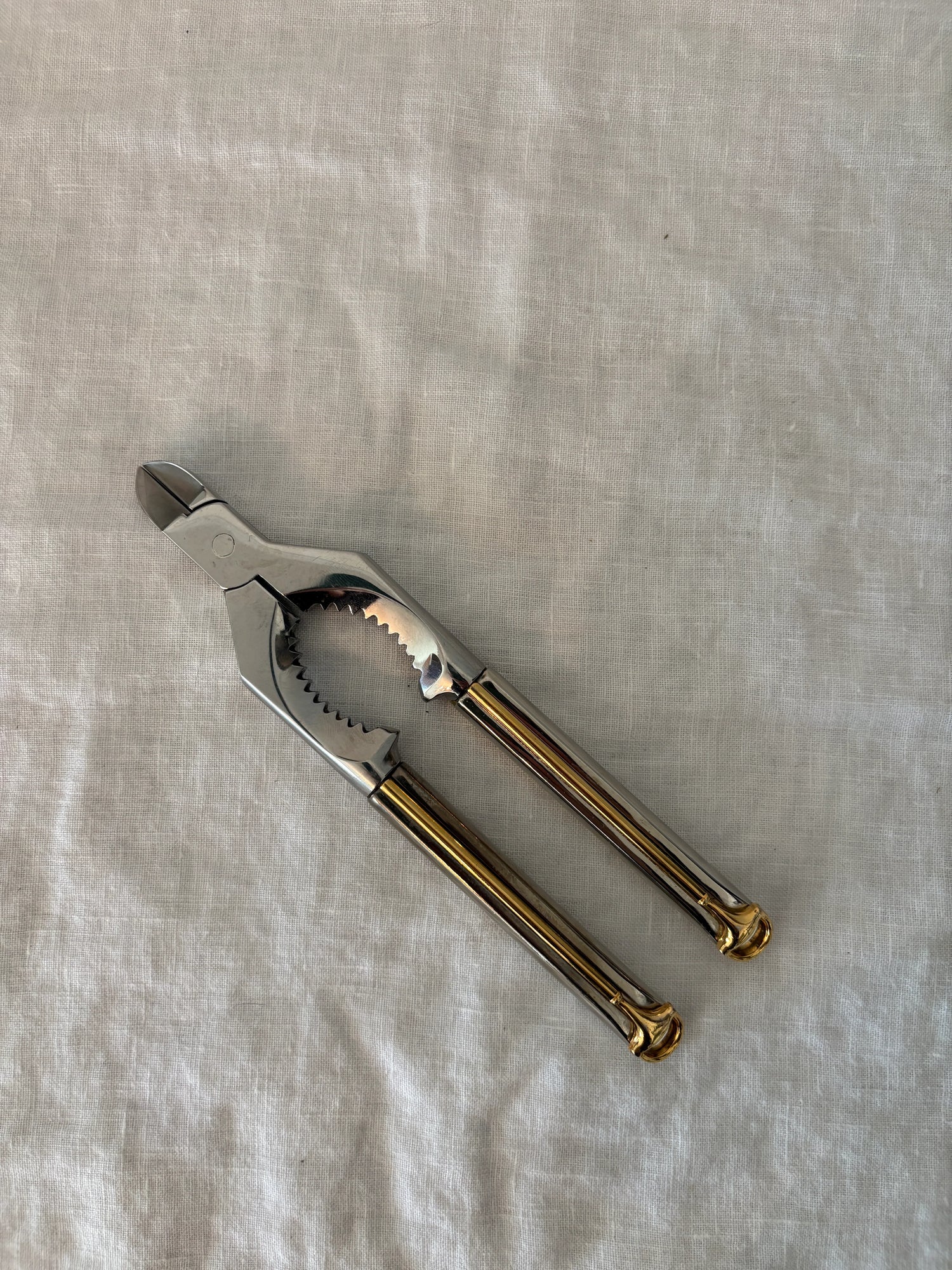 GUCCI 1980’s Vintage Two Tone Silver and Gold Horse Bit Nut Cracker