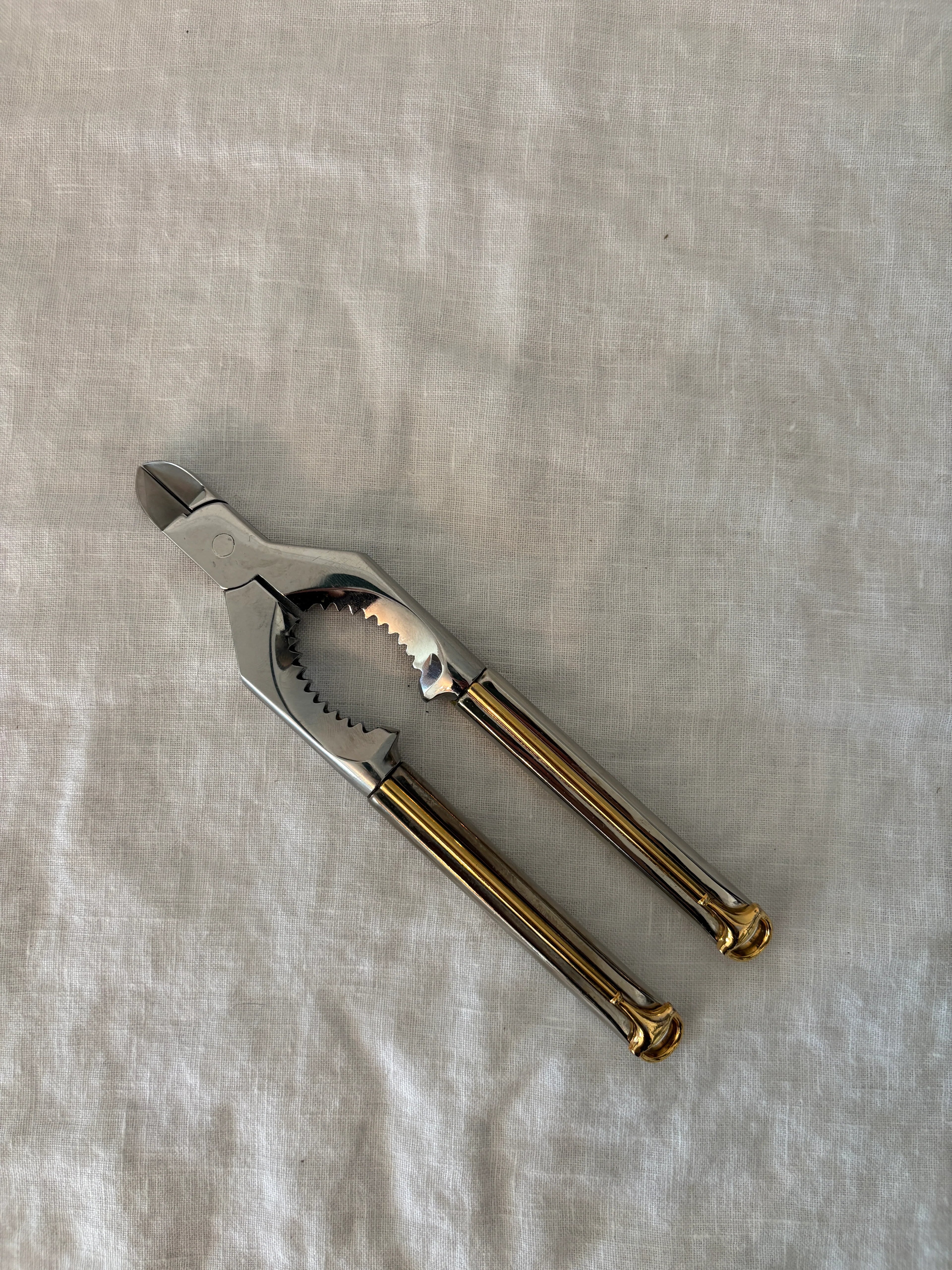 GUCCI 1980’s Vintage Two Tone Silver and Gold Horse Bit Nut Cracker