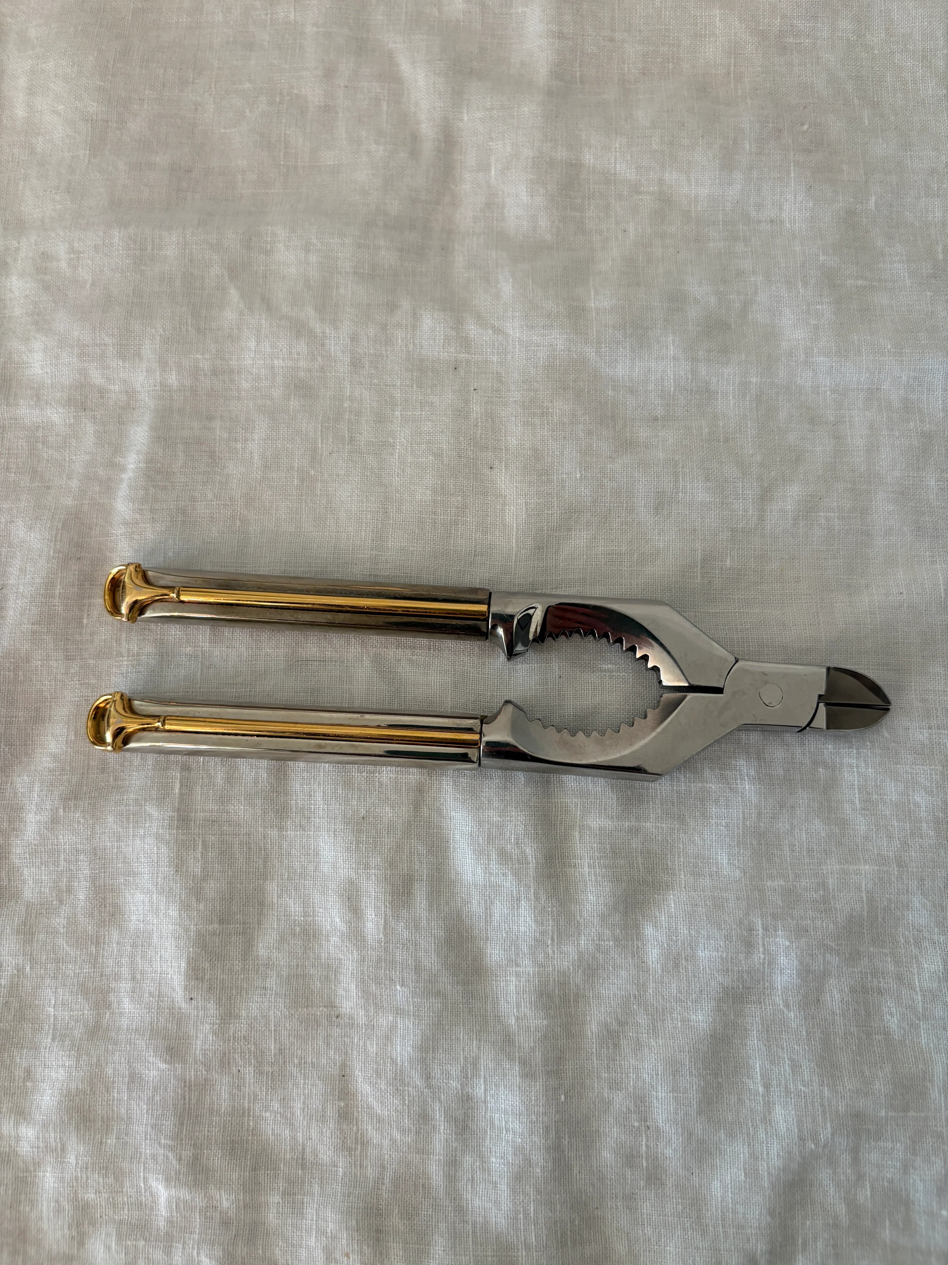 GUCCI 1980’s Vintage Two Tone Silver and Gold Horse Bit Nut Cracker