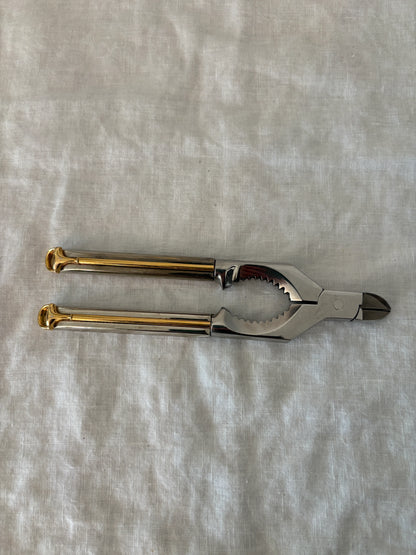 GUCCI 1980’s Vintage Two Tone Silver and Gold Horse Bit Nut Cracker