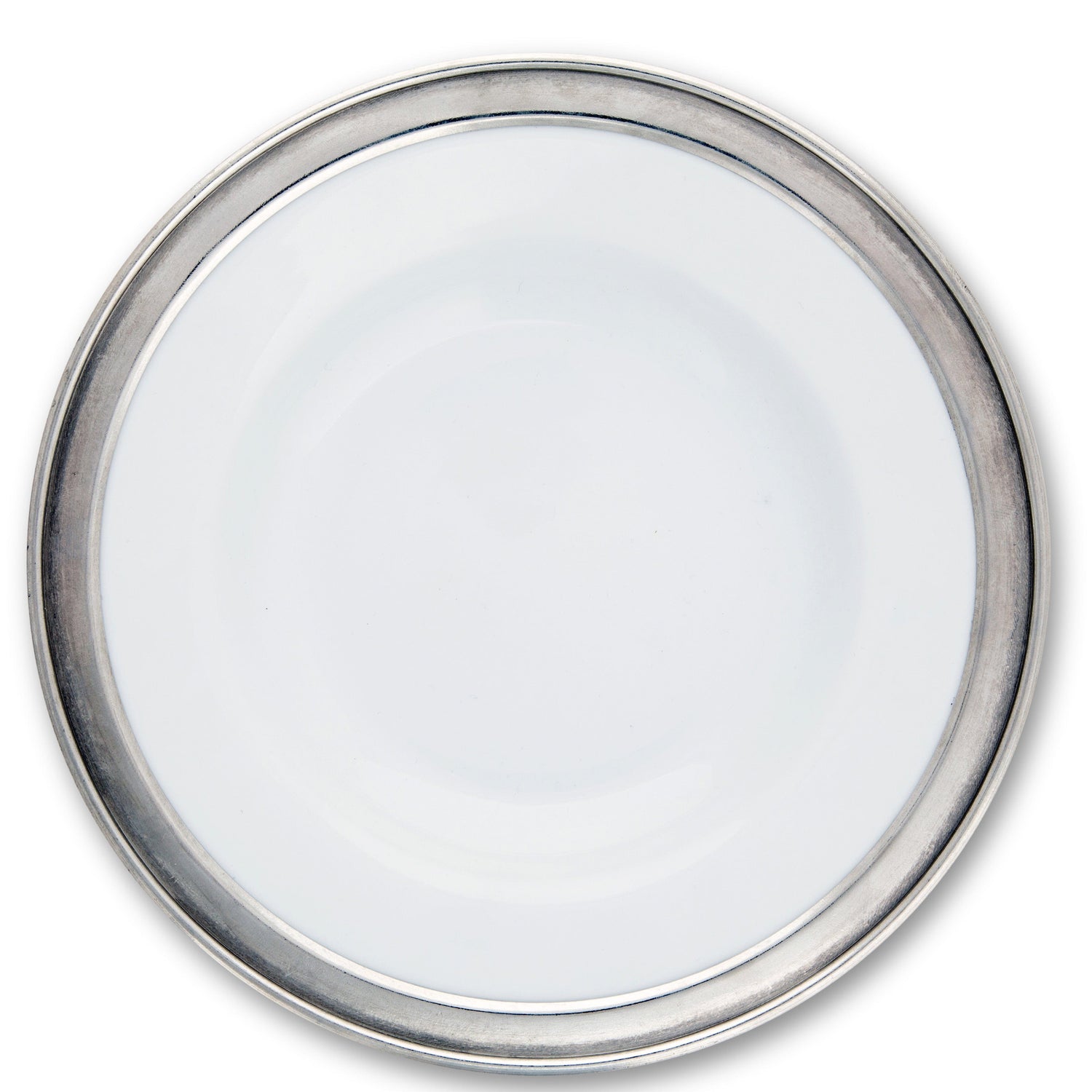 Classic Pewter Rim Dinner Plate