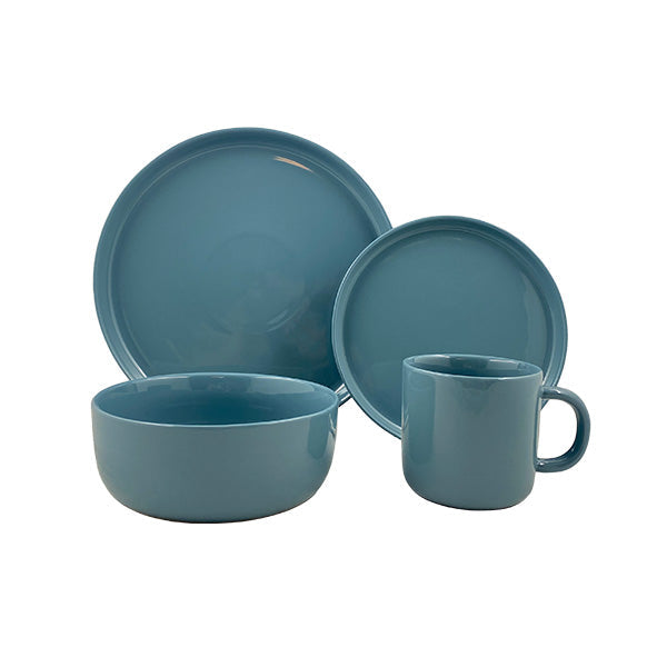Reims Atlantic Stoneware 4 Piece Dinnerware Set, Service For 1