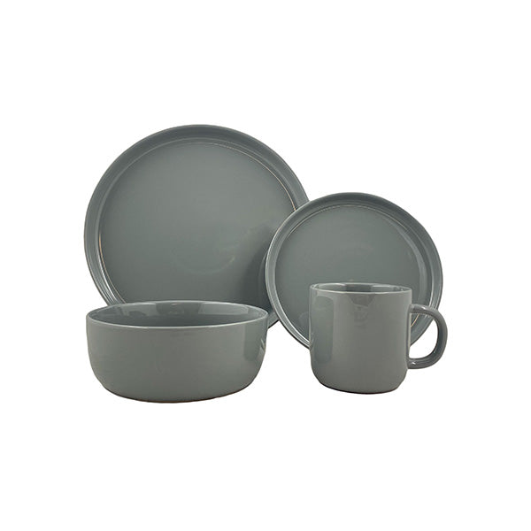 Reims Stone Stoneware 4 Piece Dinnerware Set, Service For 1