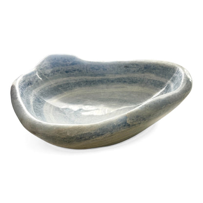 Large Blue Calcite Bowl