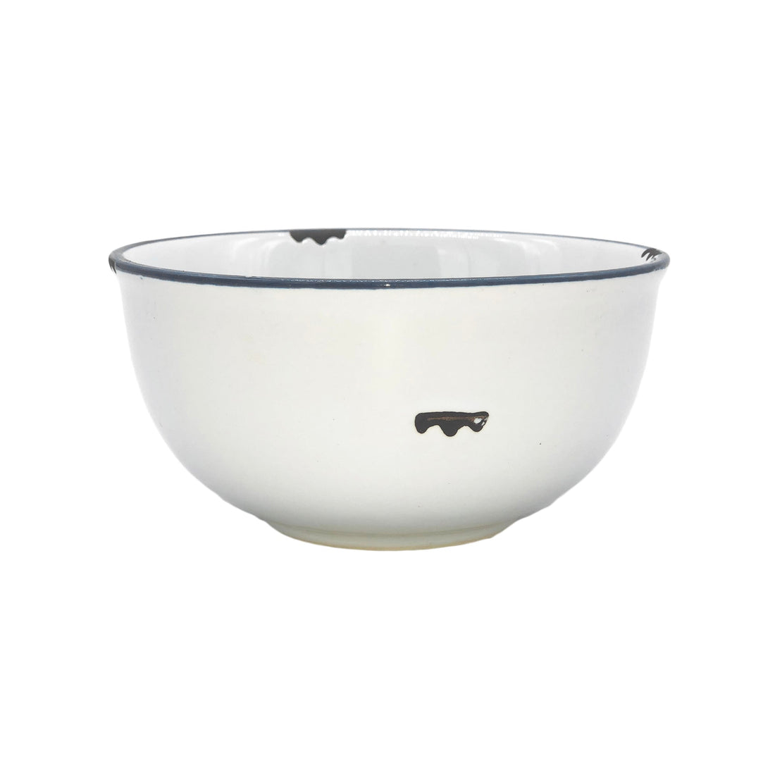 Tinware 7-Piece Prep Set- White w/ Slate Rim