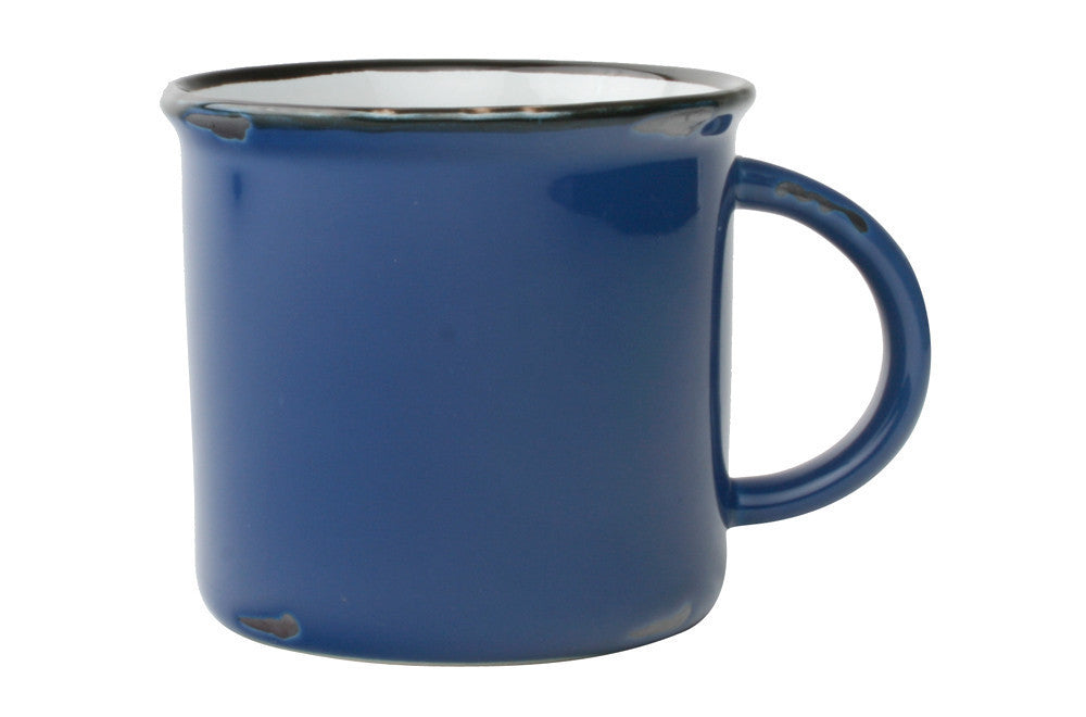 Tinware Mug in Blue - Set of 4