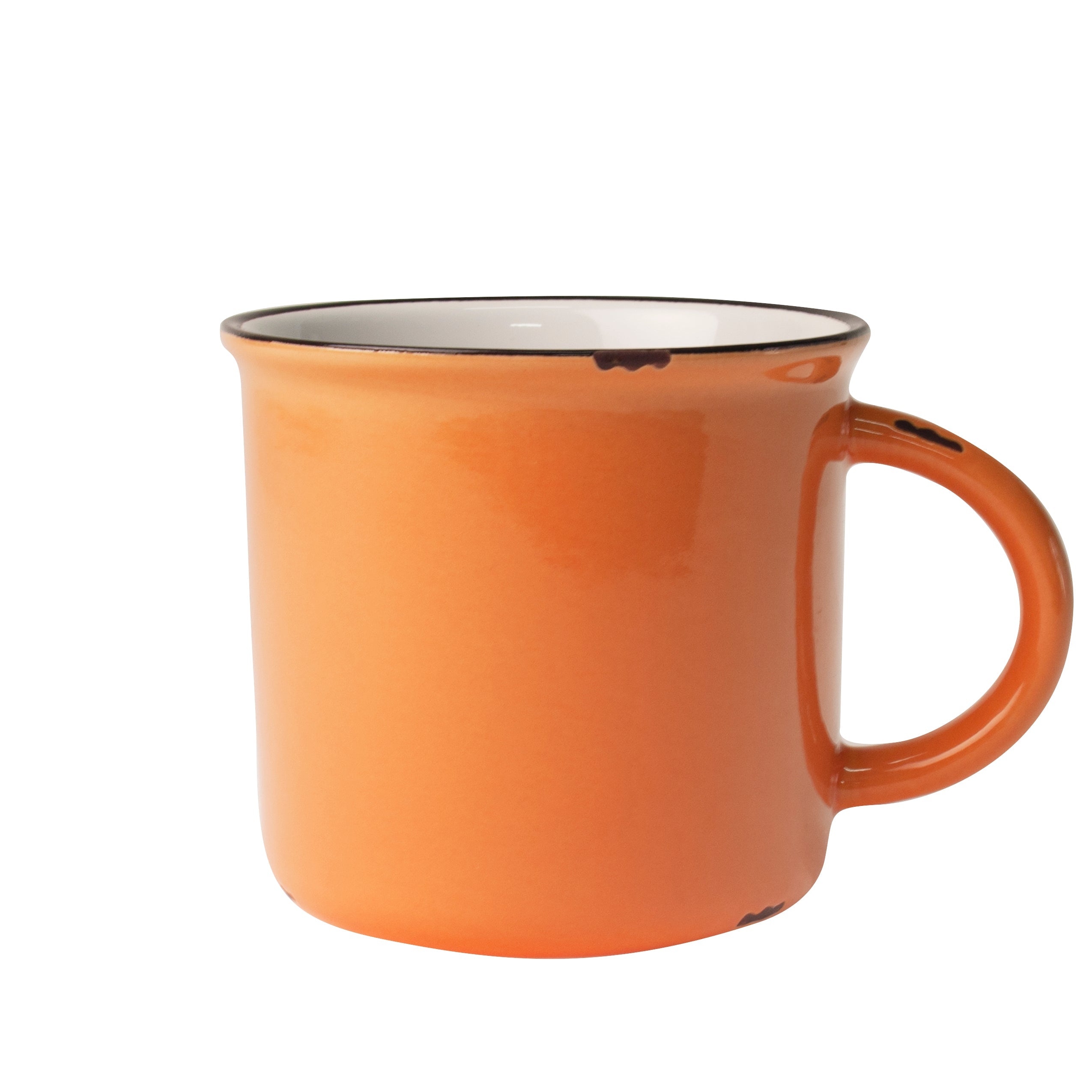 Tinware Mug in Burnt Orange - Set of 4