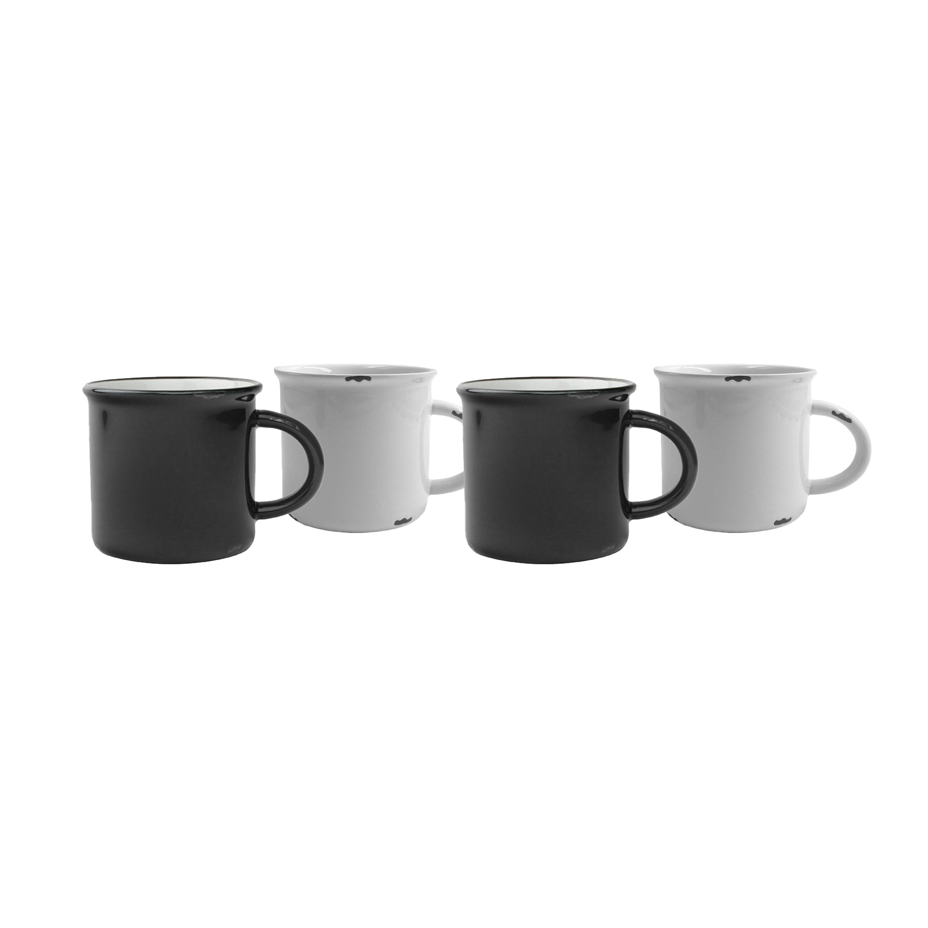 Tinware Mug Gift Set- Black &amp; White