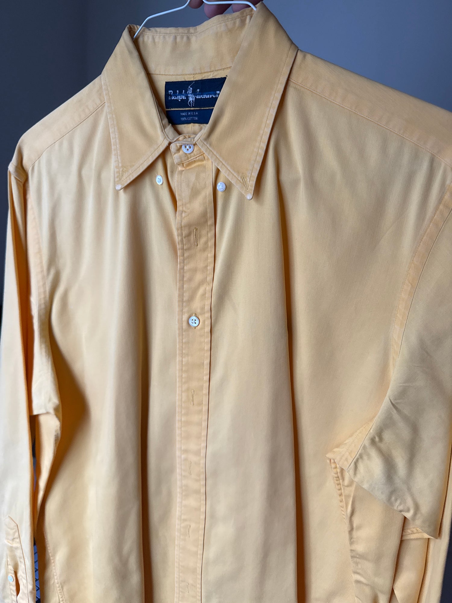 90’s Ralph Lauren Yellow Button Up Shirt