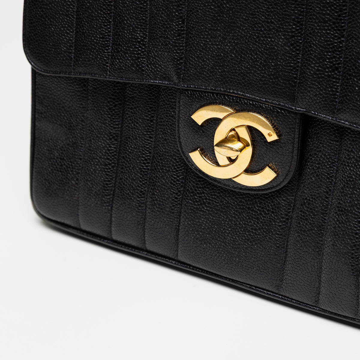 Chanel 1991 Black Caviar Bag with 24K Gold Hardware
