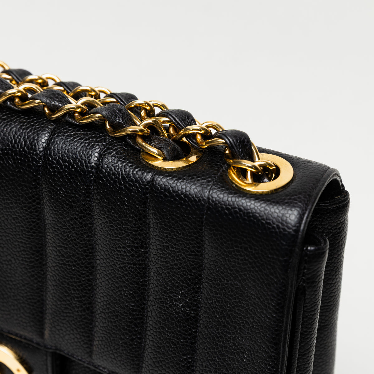 Chanel 1991 Black Caviar Bag with 24K Gold Hardware