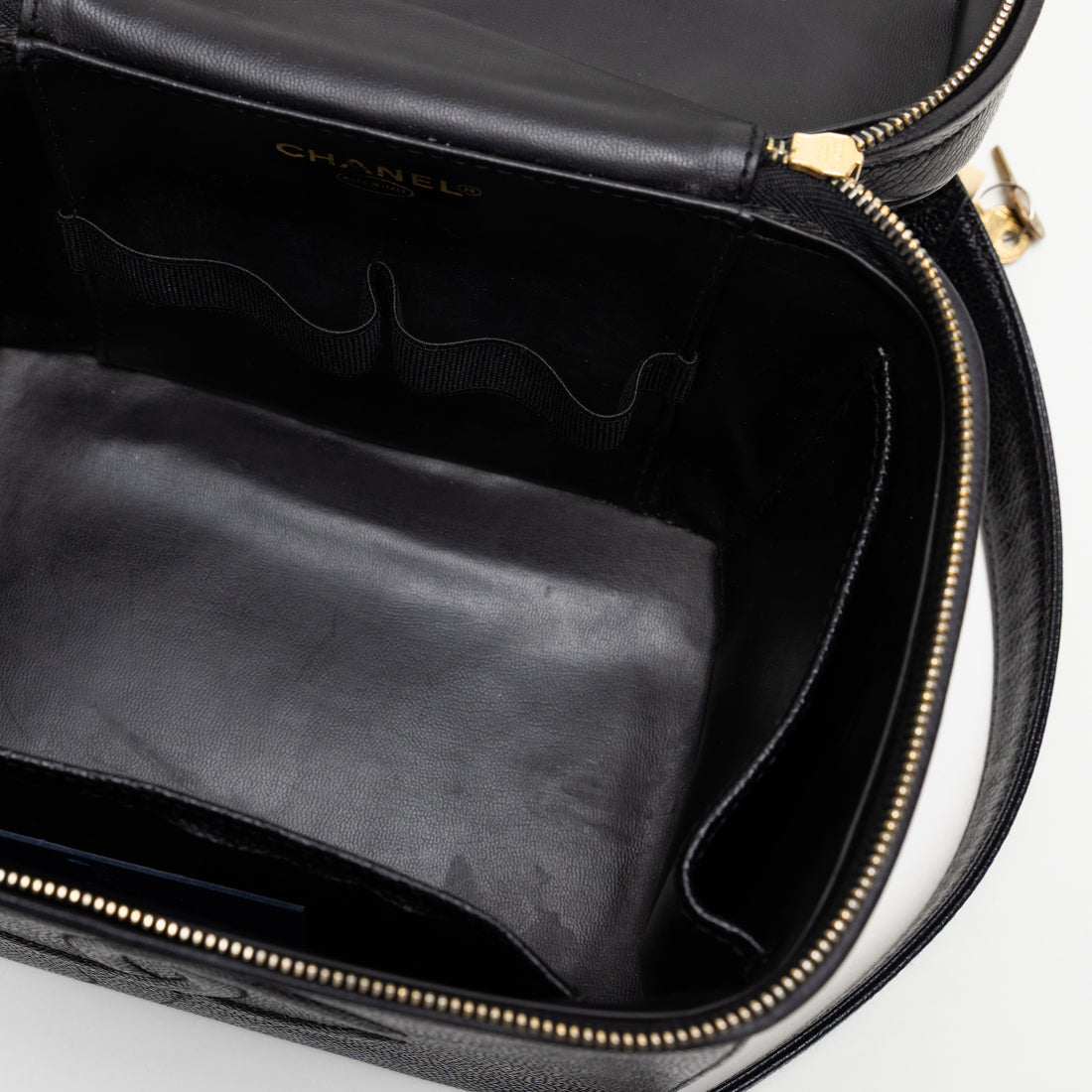 Chanel Archival Black Caviar Leather Vanity Crossbody Bag