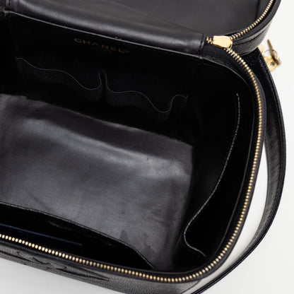 Chanel Archival Black Caviar Leather Vanity Crossbody Bag