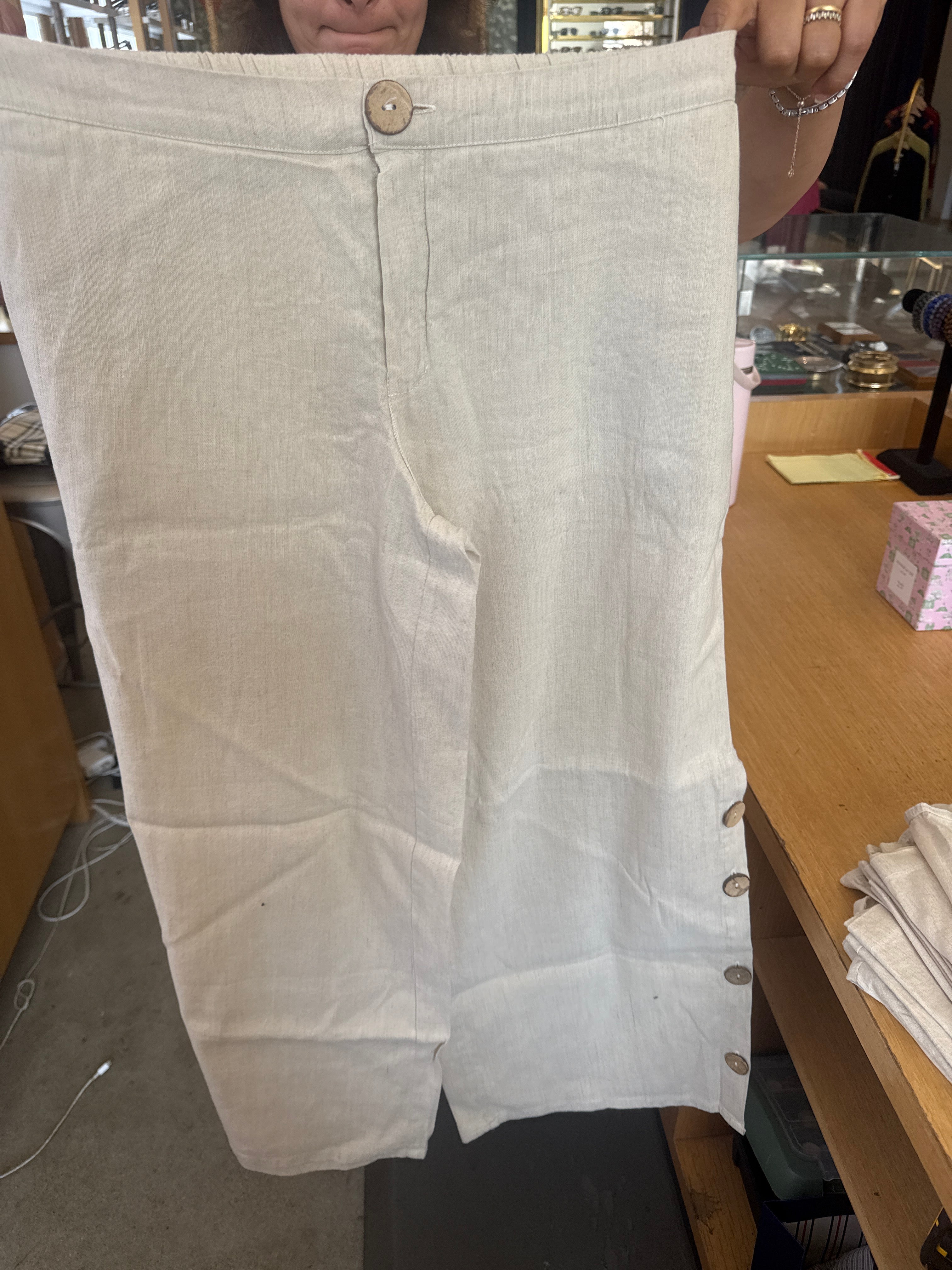 Natural Plain Pants