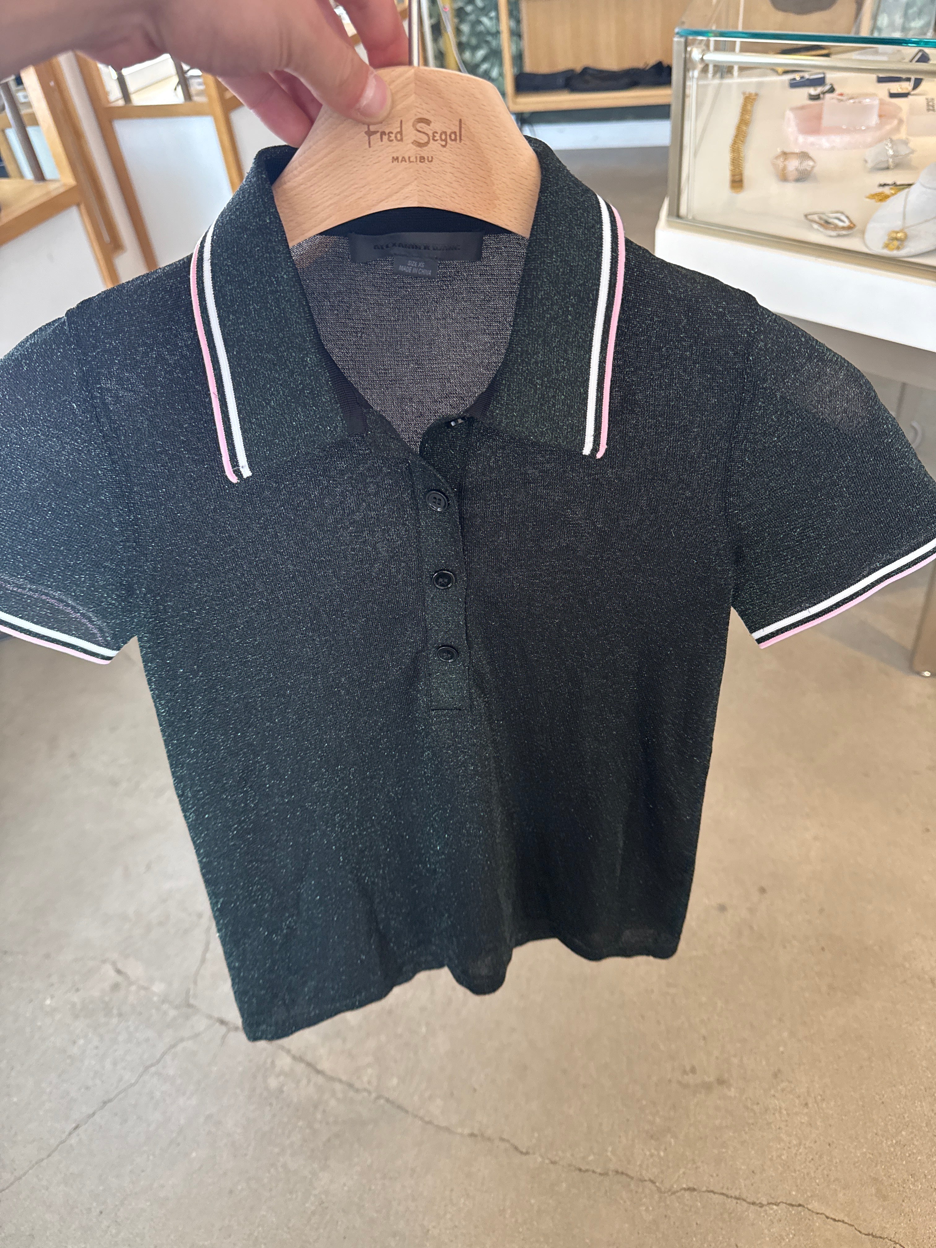 Alexander Wang Sheer Polo Shirt