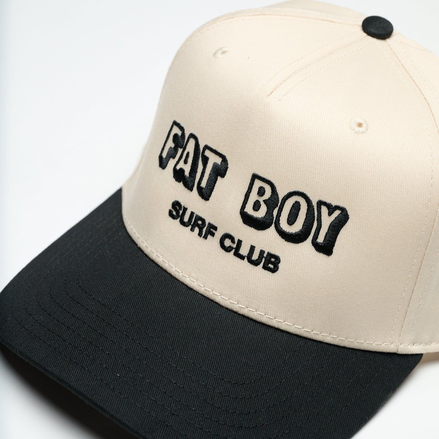 Coastal Canvas Hat - Black &amp; Natural