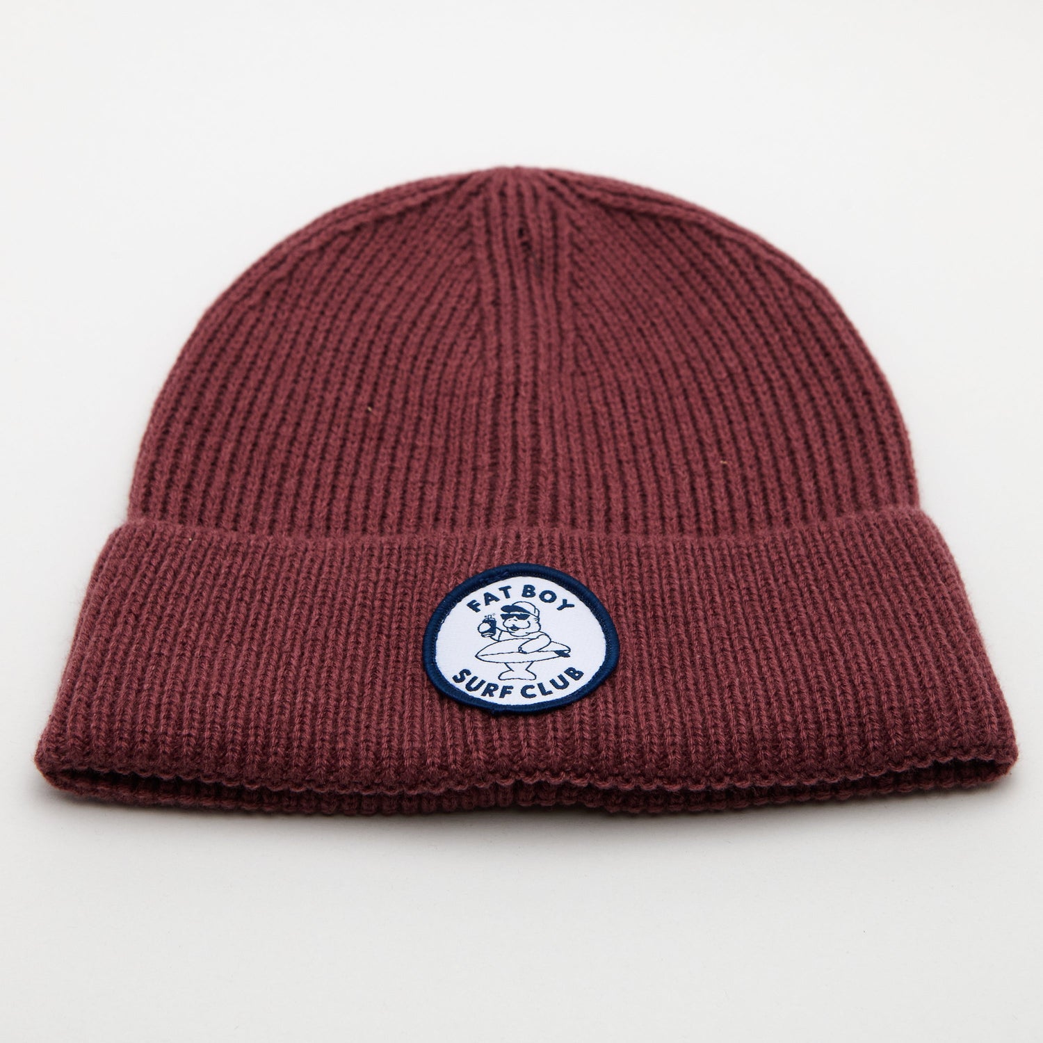 Circular Ribbed Beanie - Wine