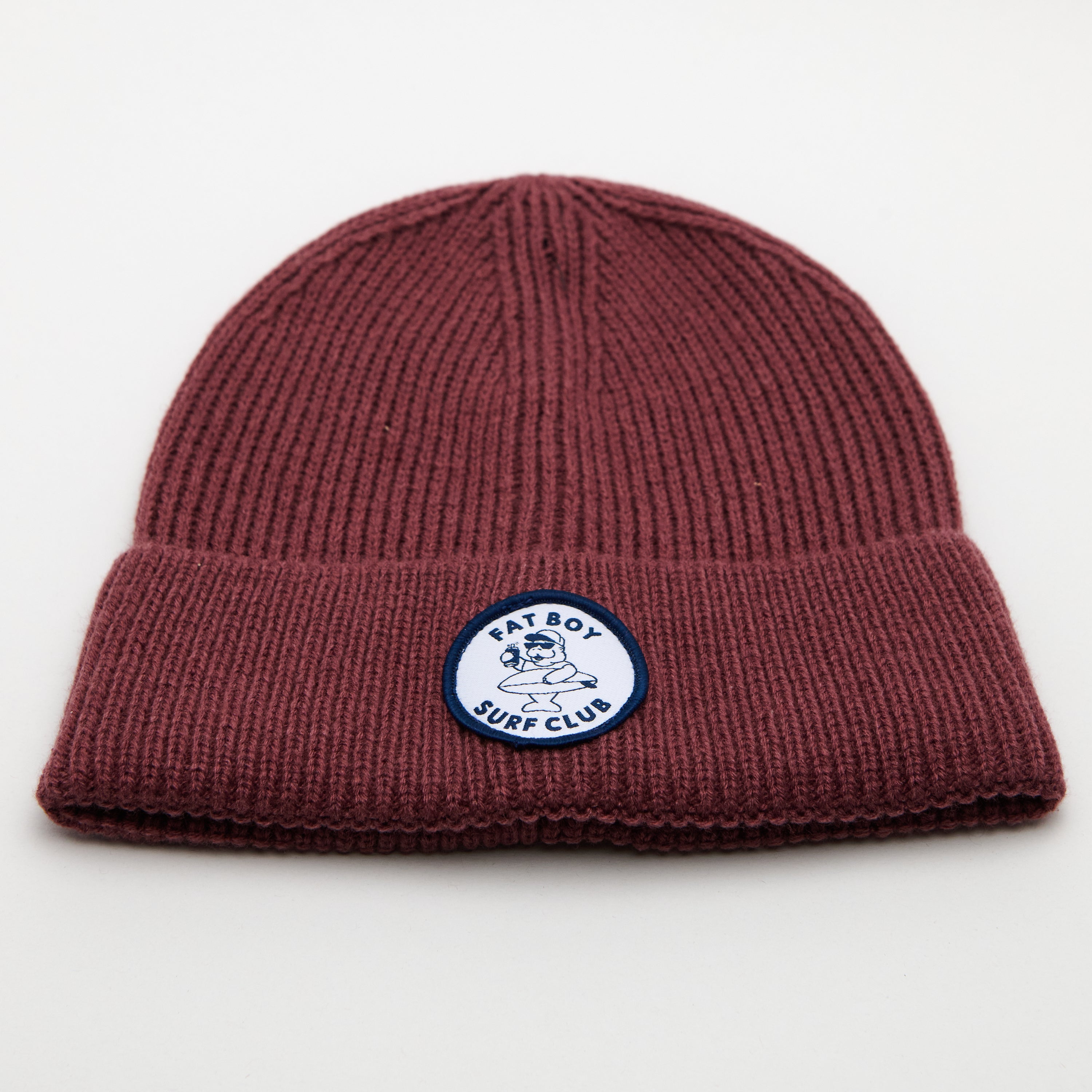 Circular Ribbed Beanie - Wine