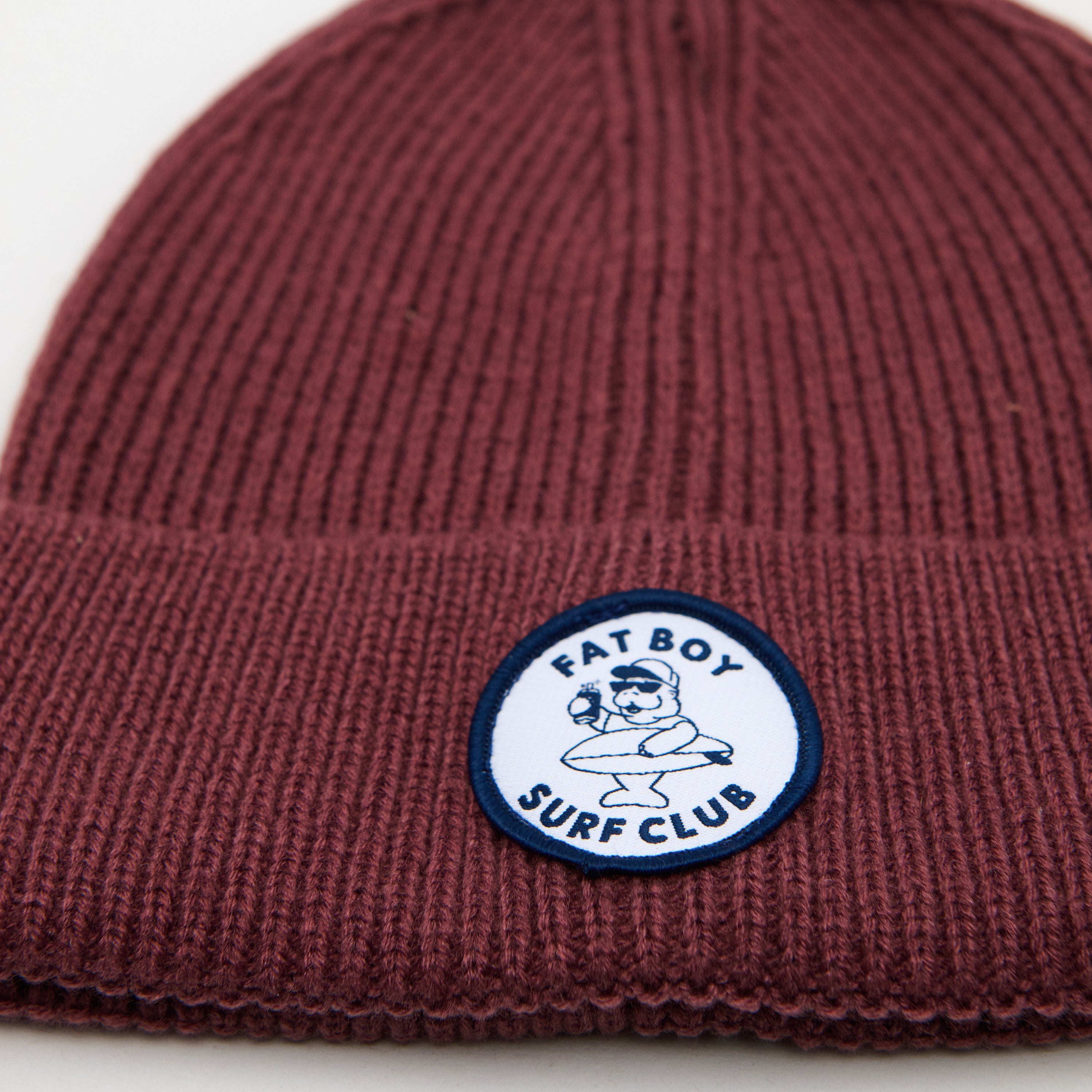 Circular Ribbed Beanie - Wine