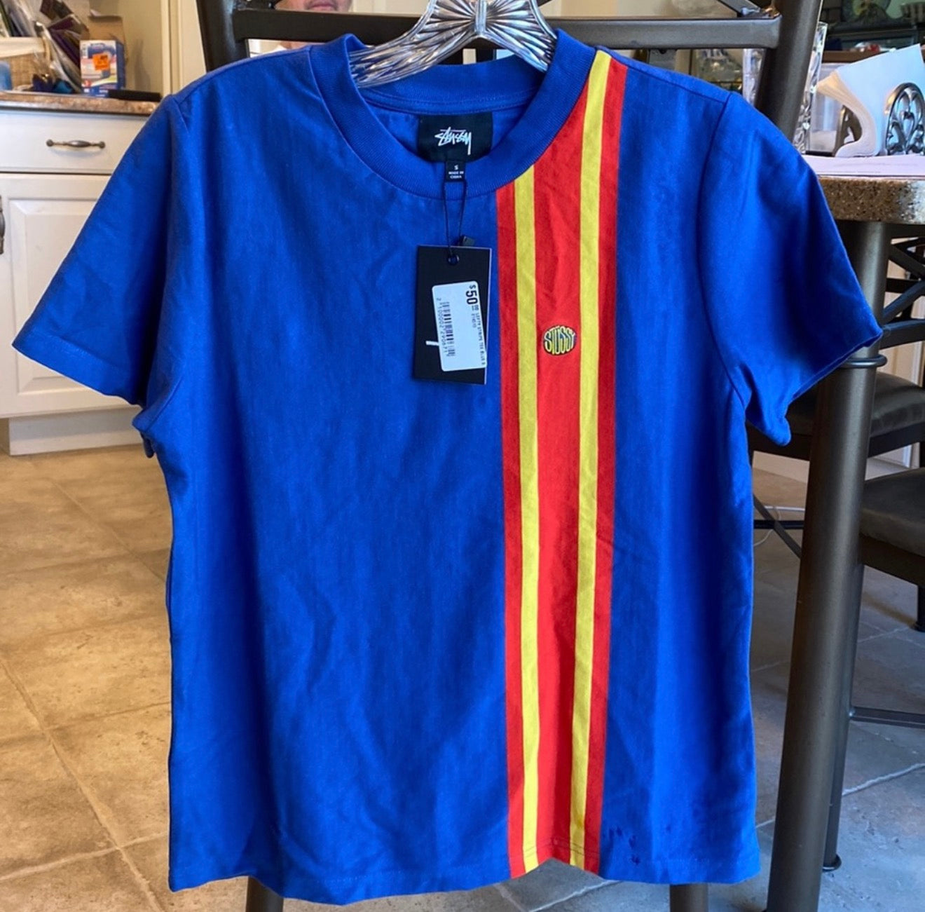 Stüssy Lefty Stripe Blue Tee