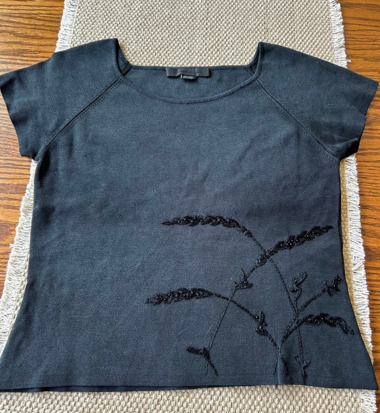 Alexander Wang Embroidered Black Tee