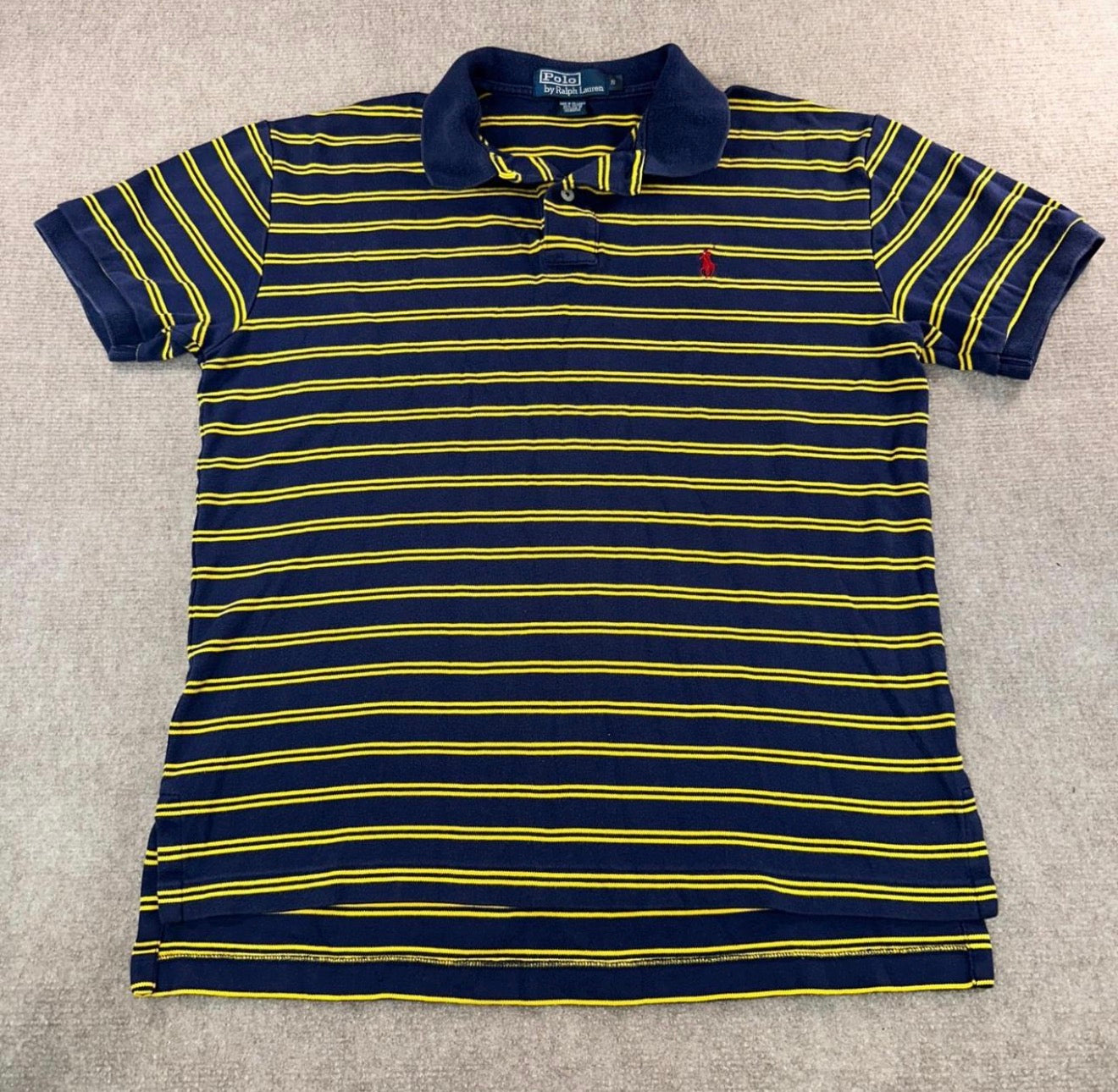 90’s Ralph Lauren Blue/Yellow Stripe Polo