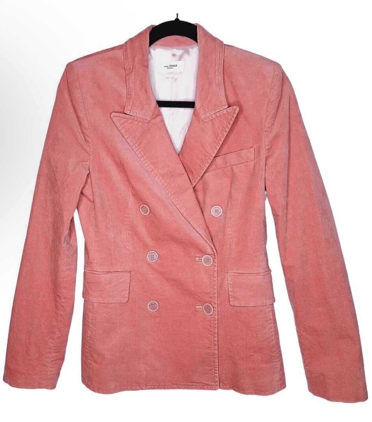 Isabel Marant Pink Velvet Double Breasted Blazer