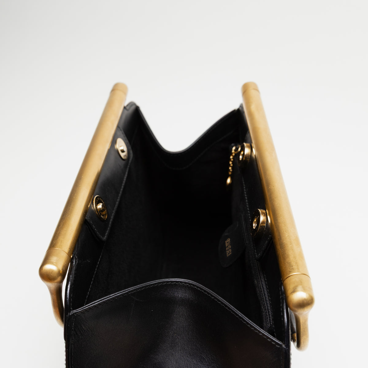 Gucci Archival 1994 Black Suede Snaffle Bit Bag