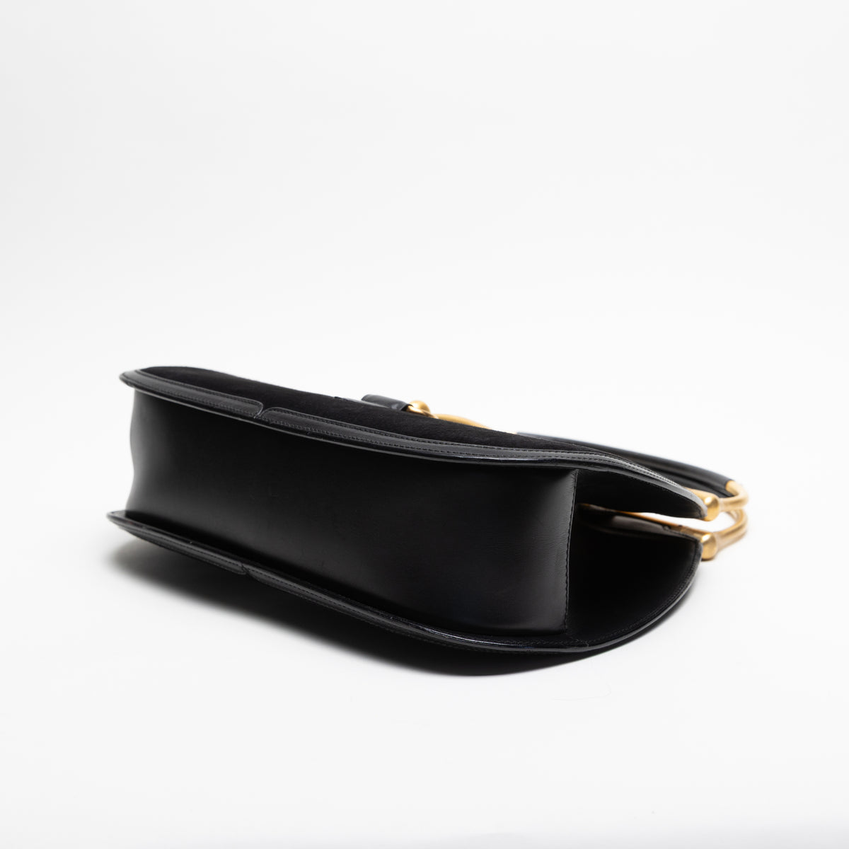 Gucci Archival 1994 Black Suede Snaffle Bit Bag
