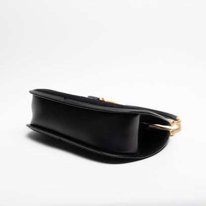 Gucci Archival 1994 Black Suede Snaffle Bit Bag
