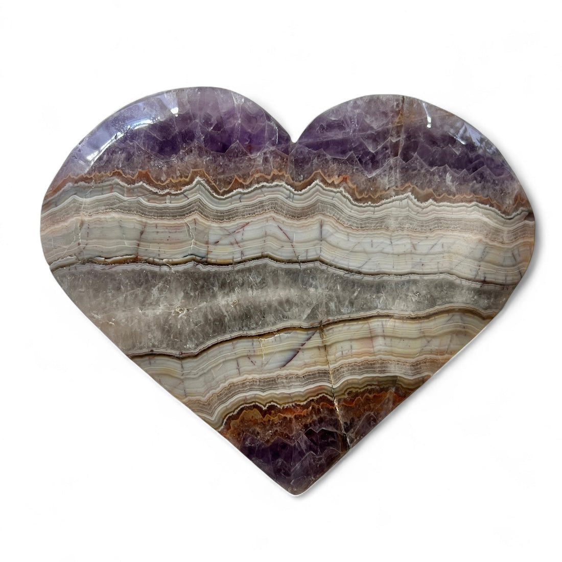Heart Amethyst &amp; Crazy Lace Agate