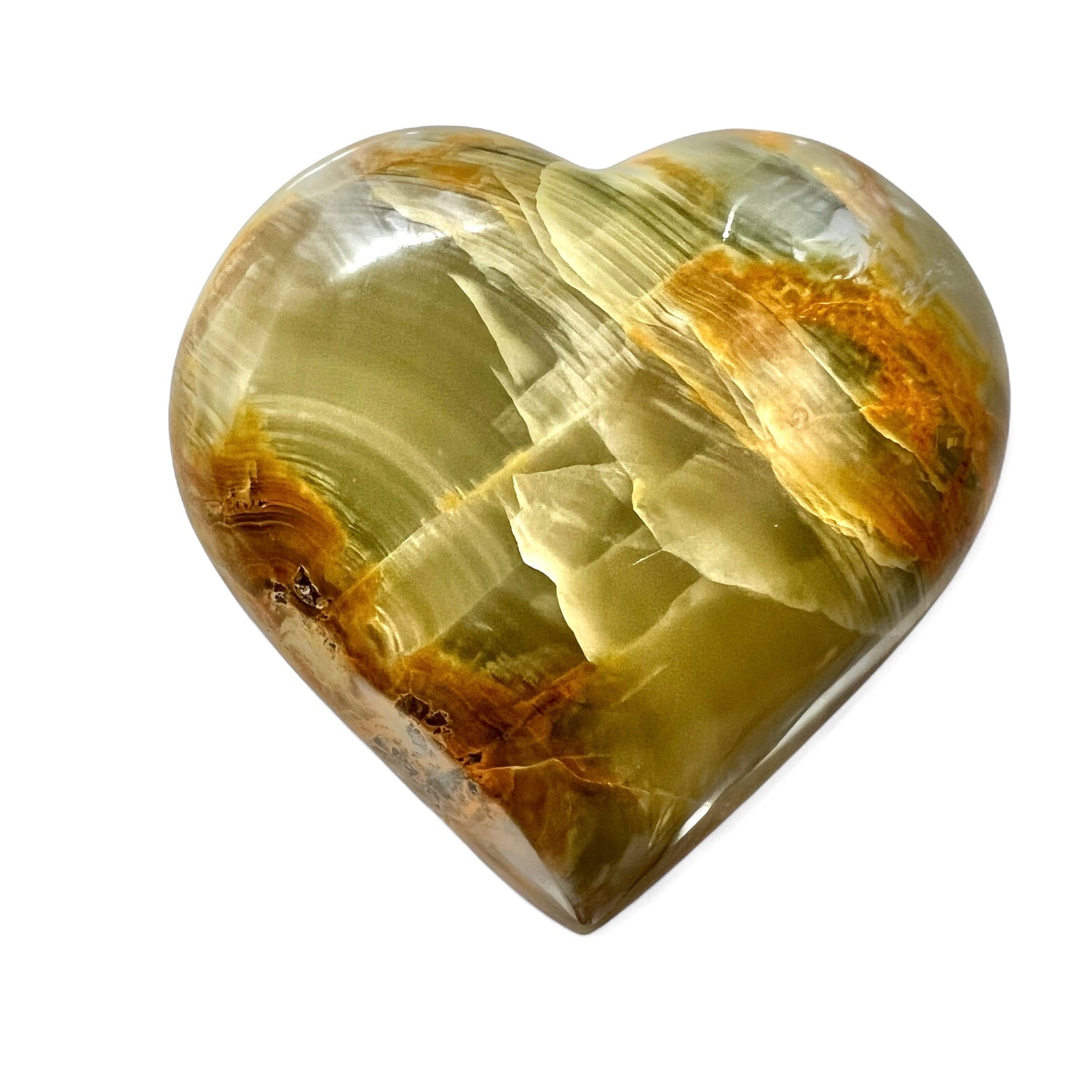 Heart Green &amp; Red Onyx